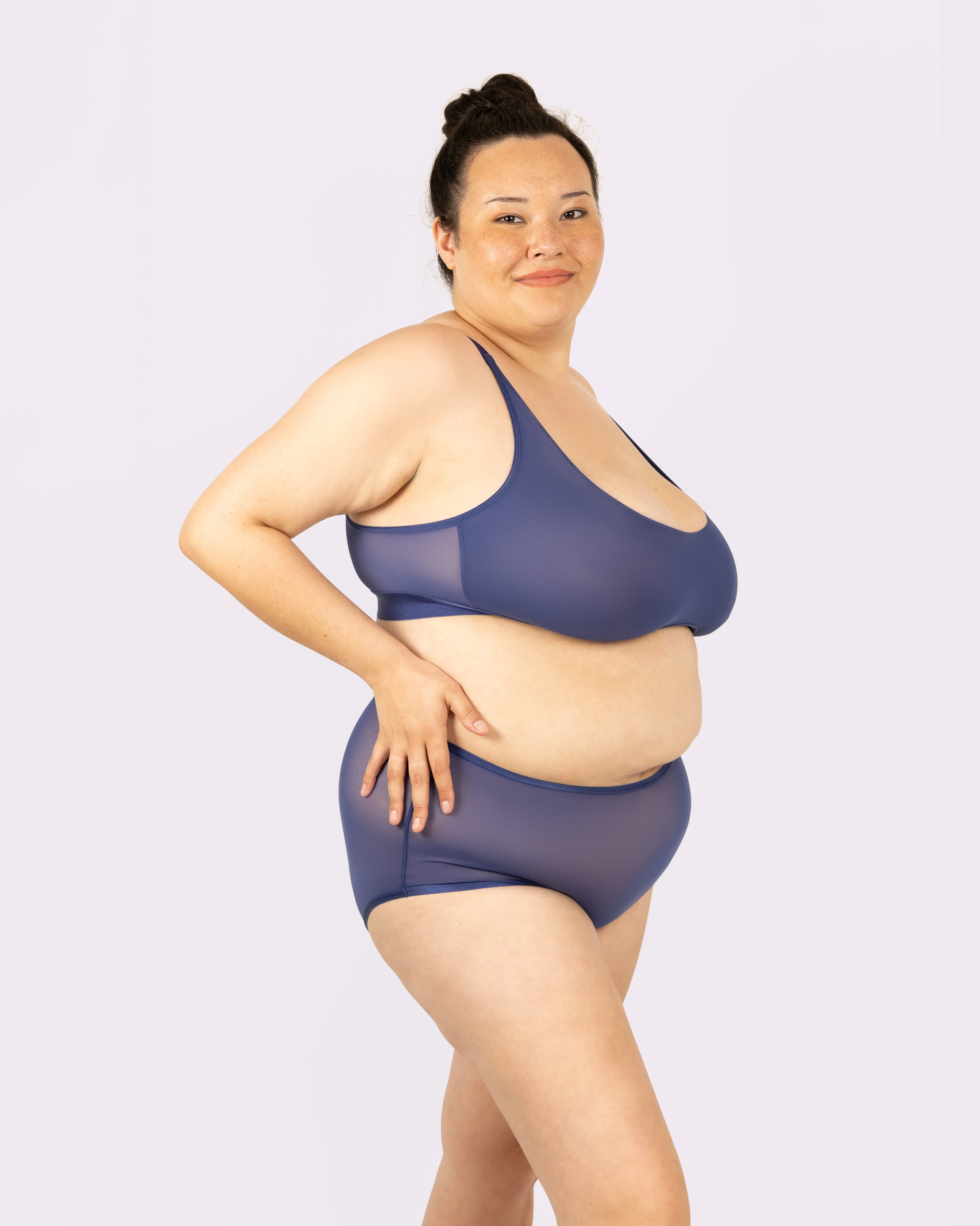 High Rise Boyshort | Silky Mesh | Archive (Dolphin) sold by Parade product image thumbnail 5