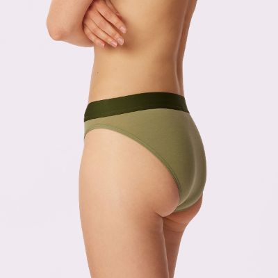 XS Free Comfort High Rise Brief | New:Cotton | Archive (Moss) made by Parade