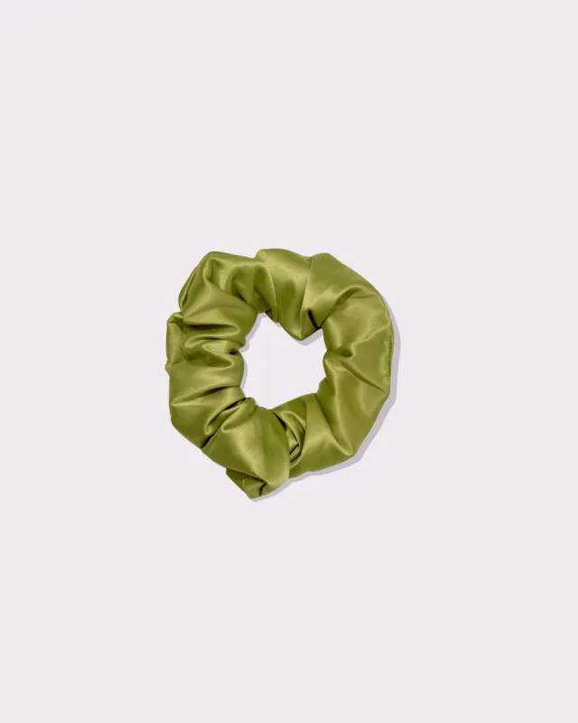 Scrunchie | Luxe Satin | Archive (Green Olive) sold by Parade