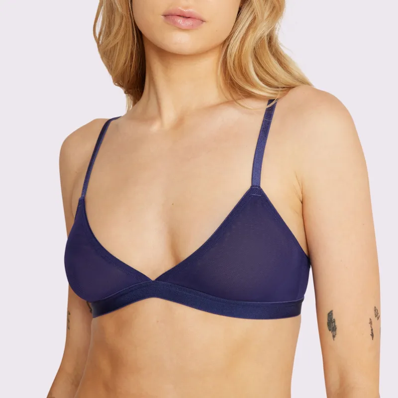 Triangle Bralette | Silky Mesh | Archive (Starry Sky) sold by Parade