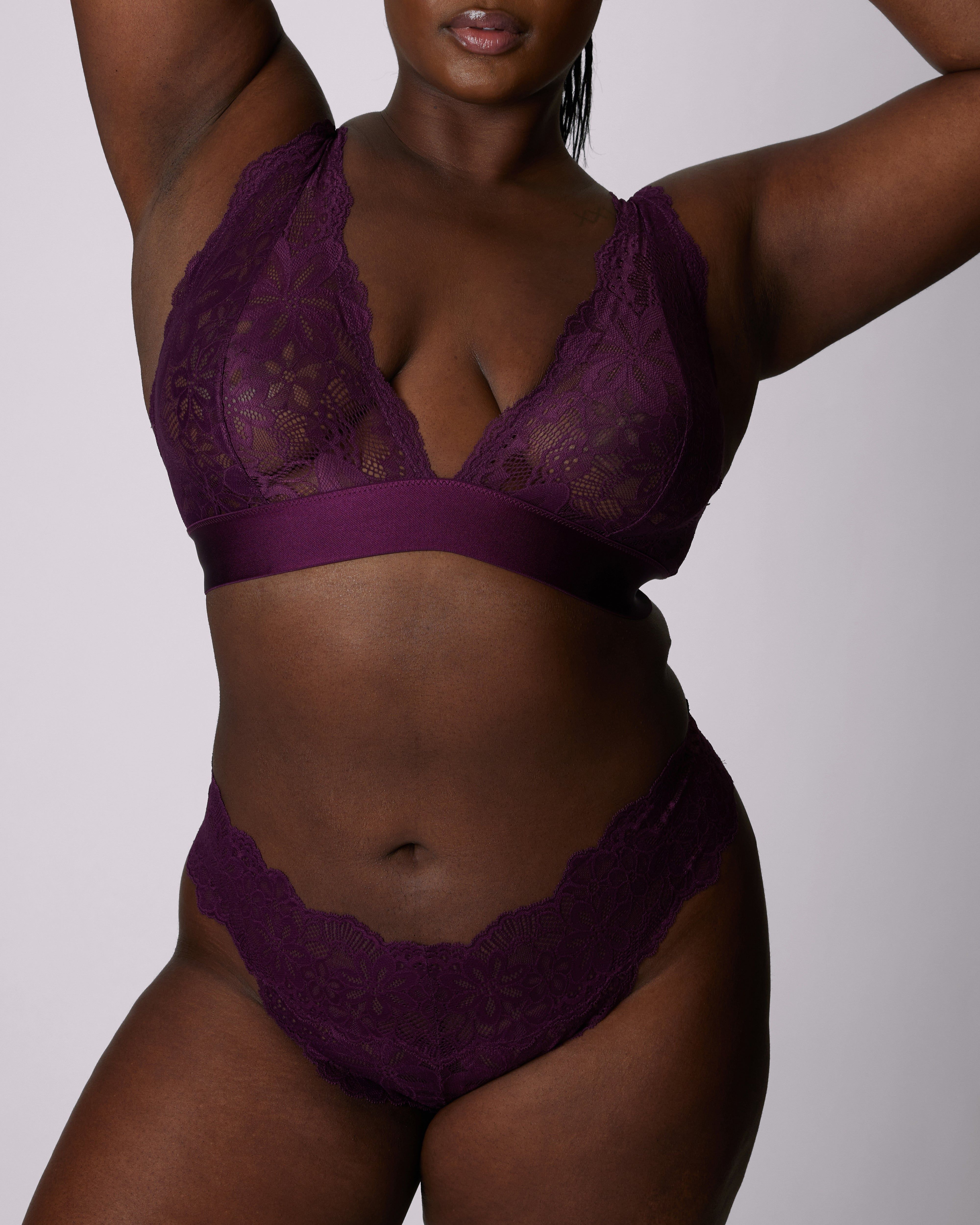 Perfect Lace Plunge Bralette | Soft Lace | Archive (Violette) sold by Parade product image thumbnail 3