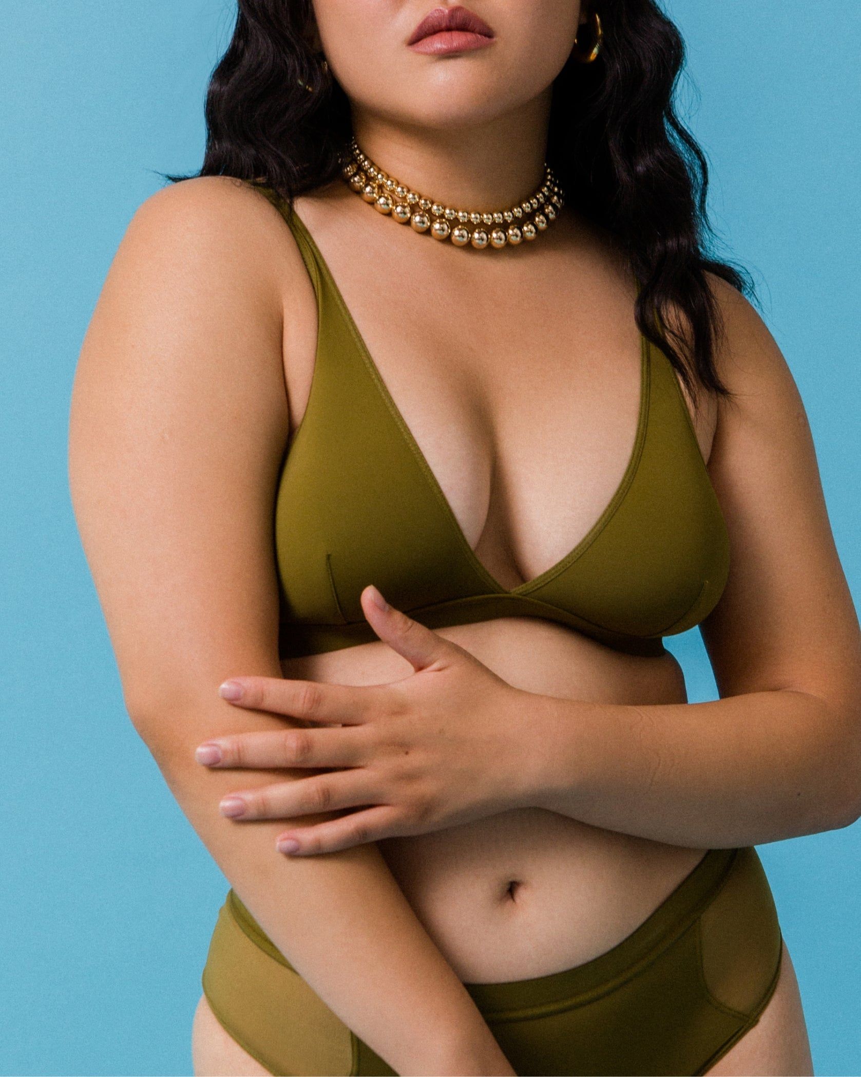 Dream Fit Plunge Bralette | Ultra-Soft Re:Play | Archive (Dirty Martini) sold by Parade