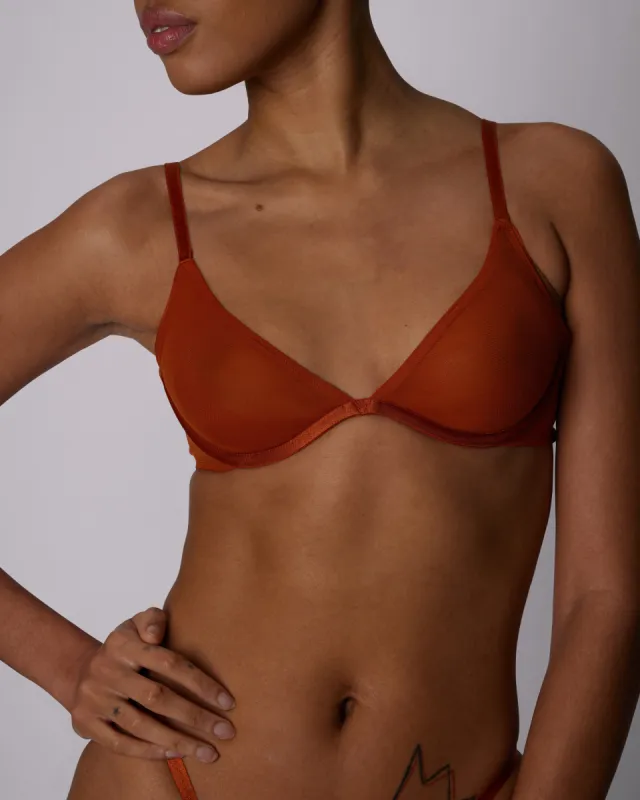 Sheer Comfort Triangle Bra | Silky Mesh | Archive (Retro) sold by Parade