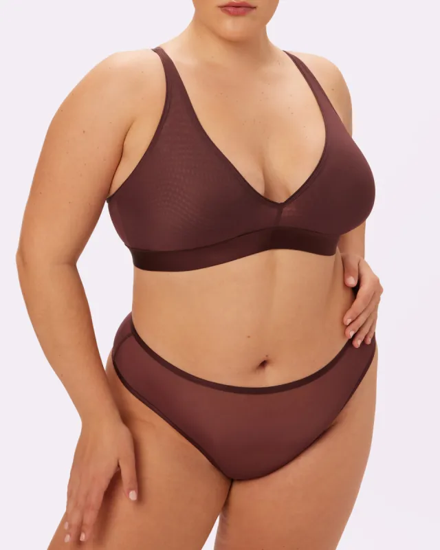 Plunge Bralette | Silky Mesh | Archive (Pony) sold by Parade