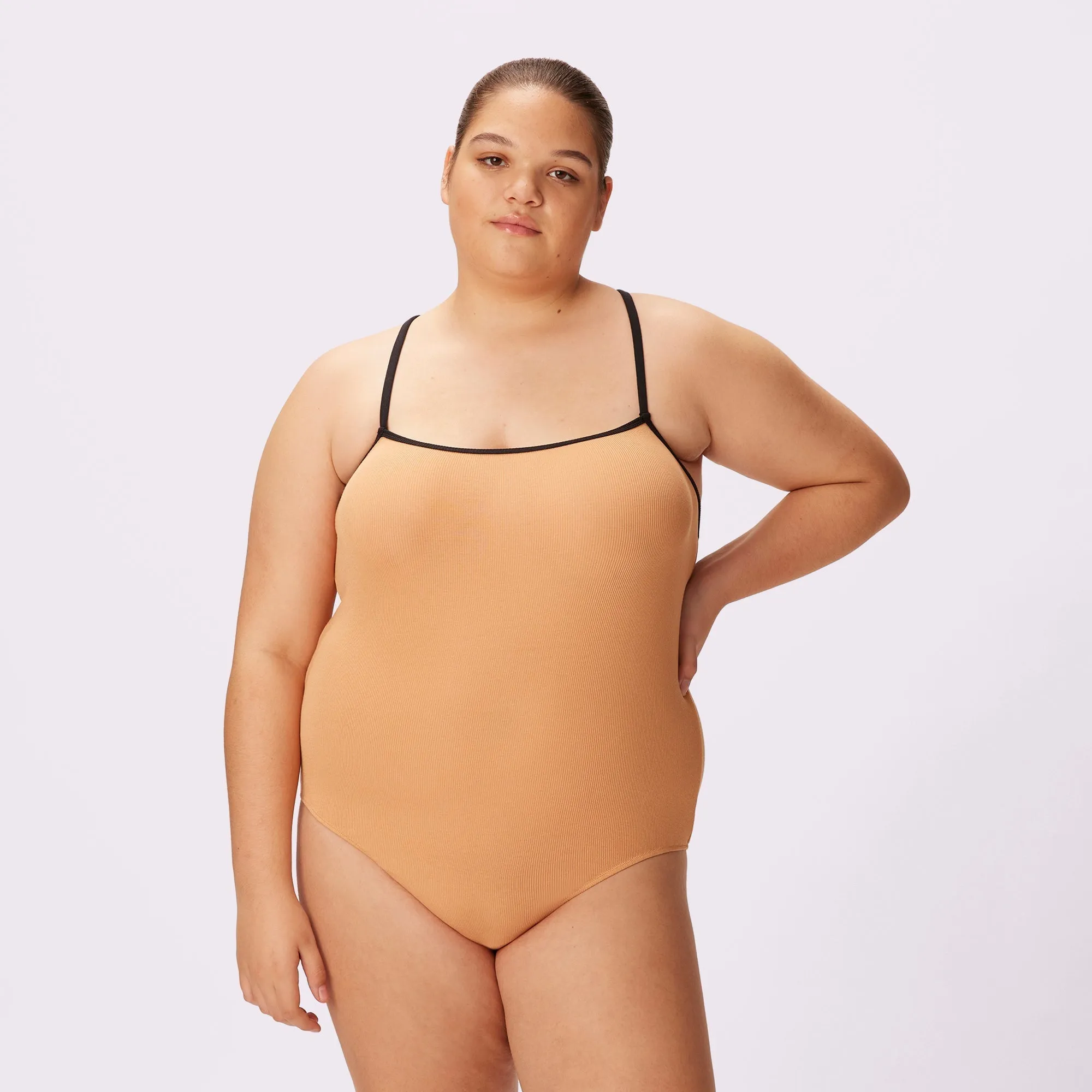 Ribbed Cami Bodysuit | Lush Rib | Archive (Latte) sold by Parade product image thumbnail 2