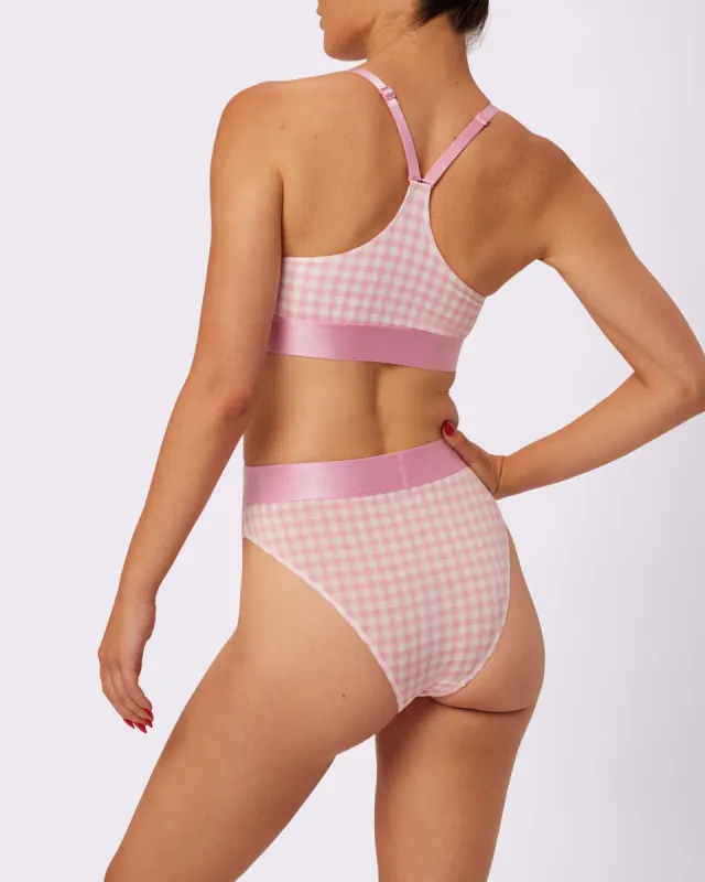 Vintage High Cut Brief | New:Cotton (Bubble Gum Gingham) sold by Parade