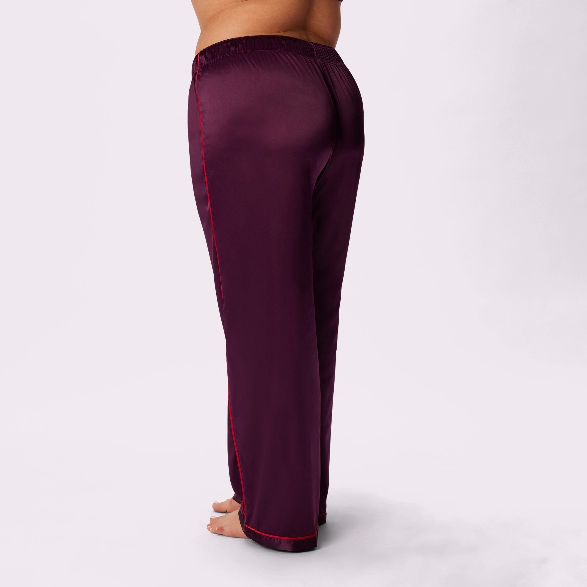 Dream Wide Leg Pants | Luxe Satin | Archive (Bordeaux) sold by Parade product image thumbnail 5