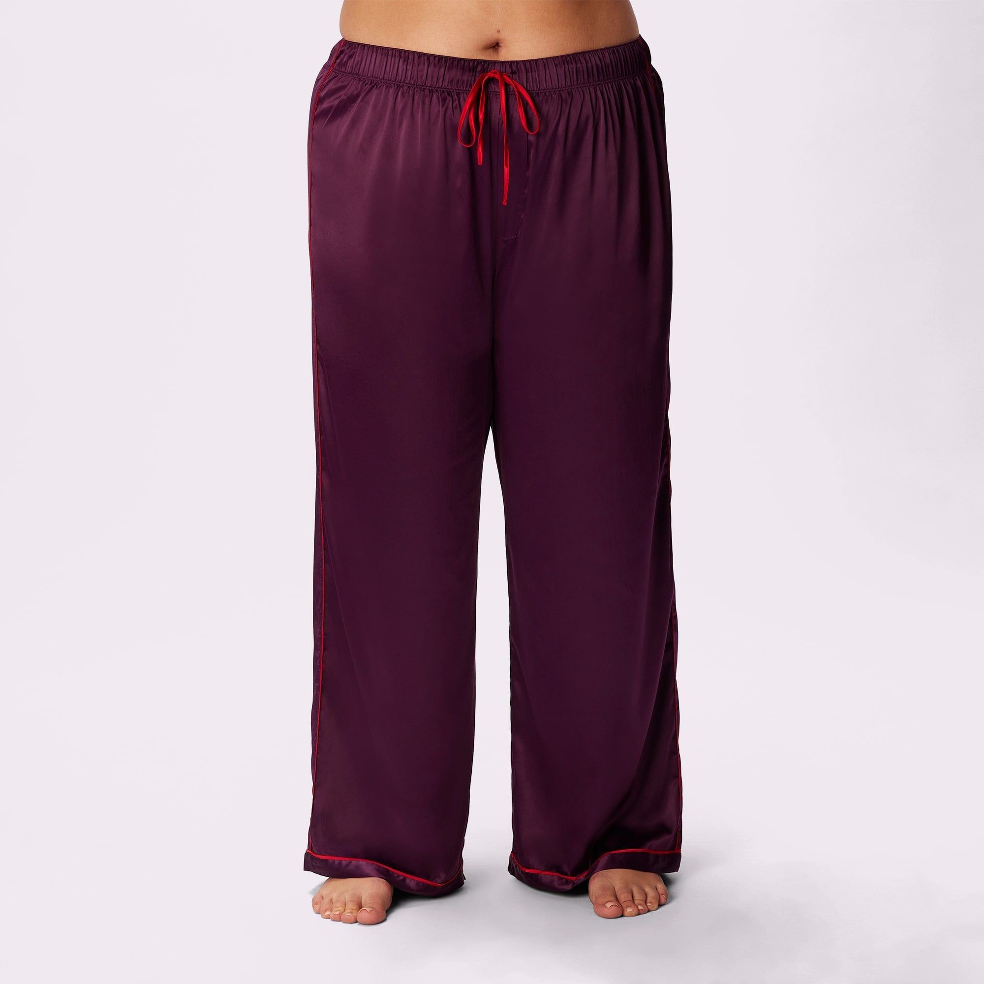 Dream Wide Leg Pants | Luxe Satin | Archive (Bordeaux) sold by Parade product image thumbnail 4