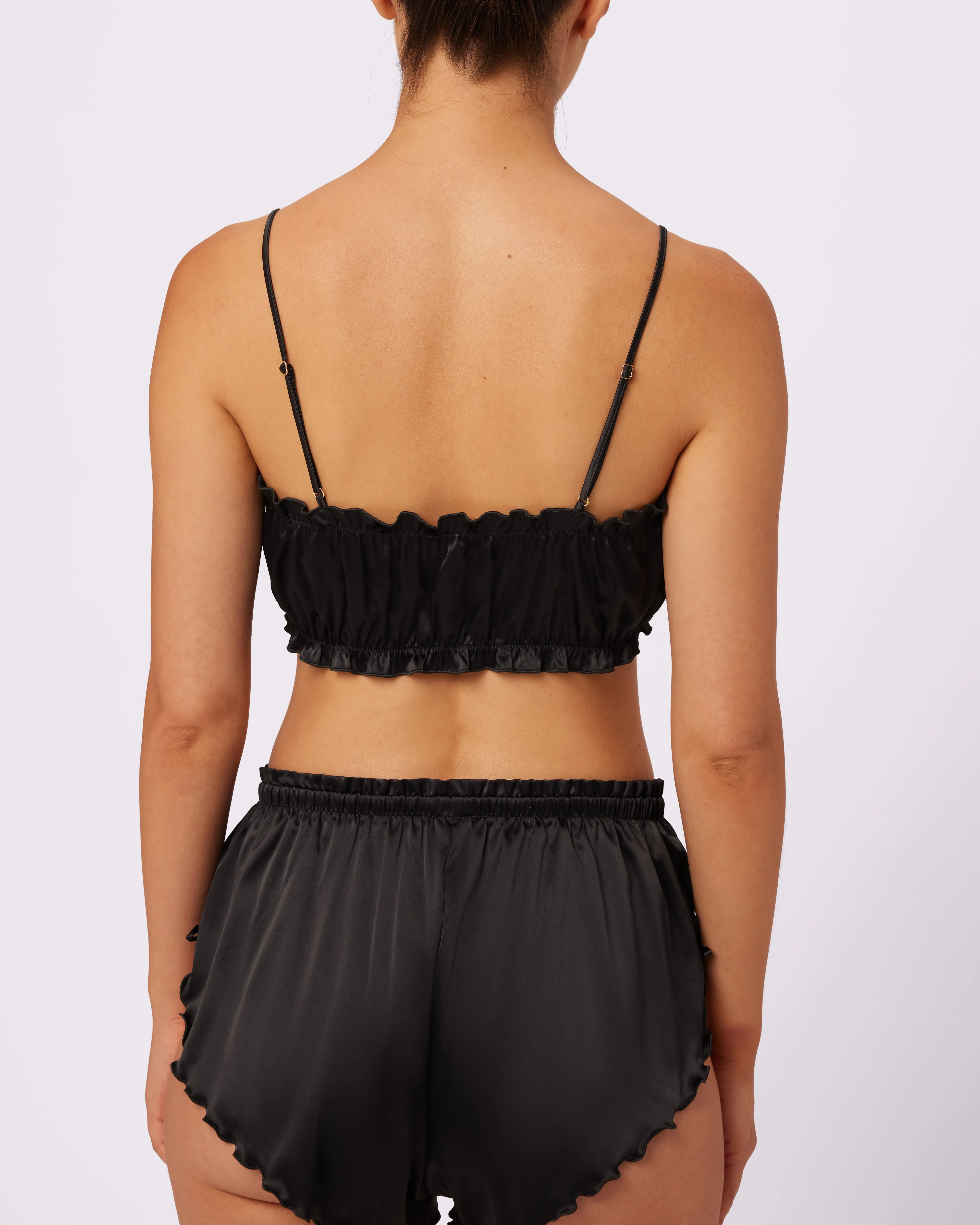 Luxe Button-Up Crop | Luxe Satin (Eightball) sold by Parade product image thumbnail 2