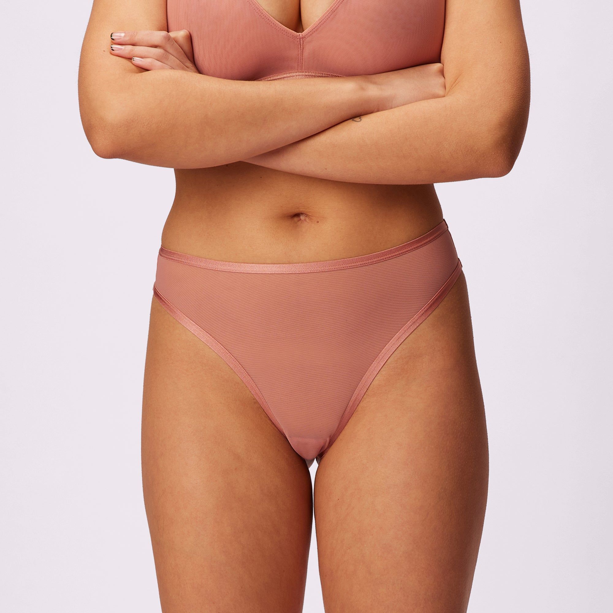 3XL High Cut Thong | Silky Mesh | Archive (Hot Honey) sold by Parade