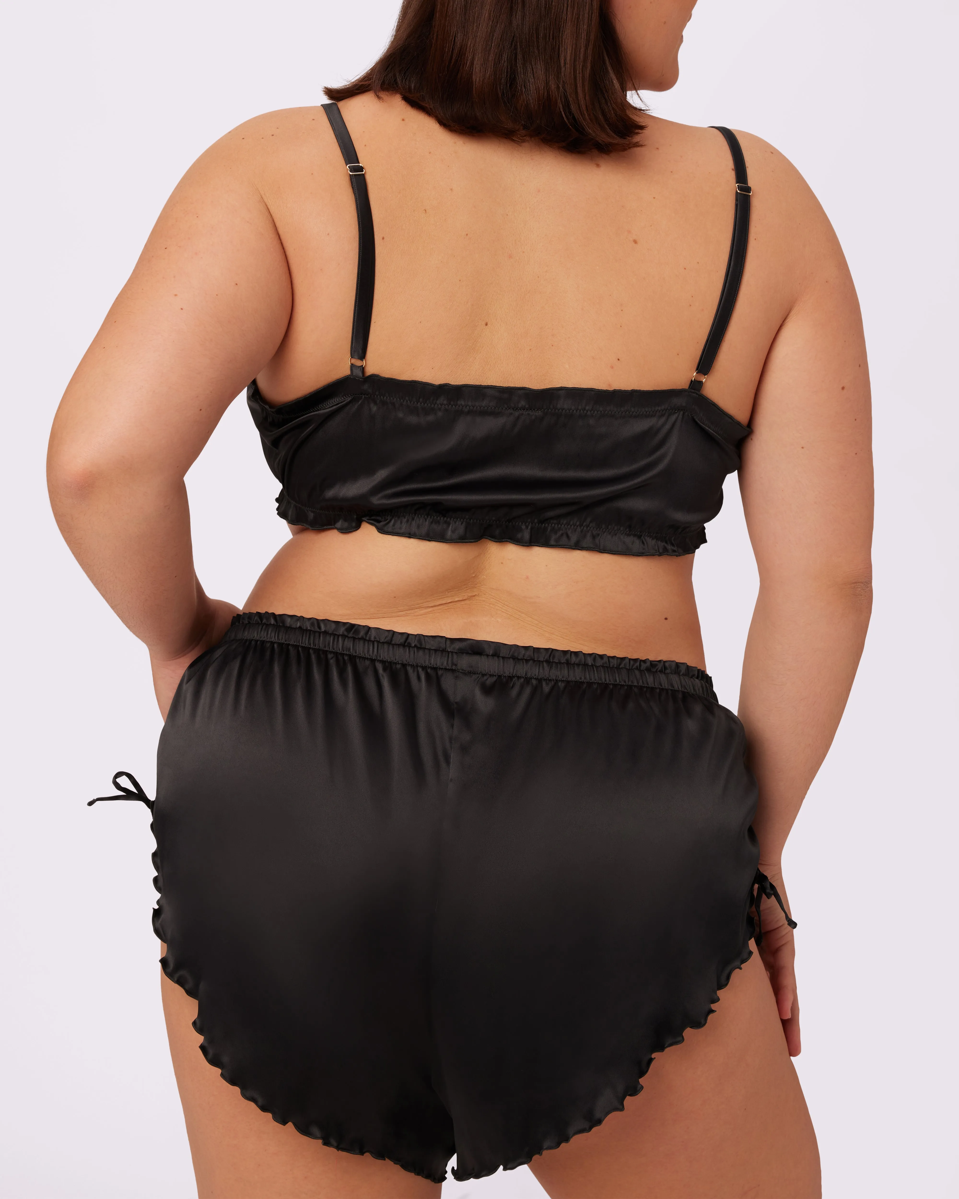 Luxe Button-Up Crop | Luxe Satin (Eightball) sold by Parade product image thumbnail 5