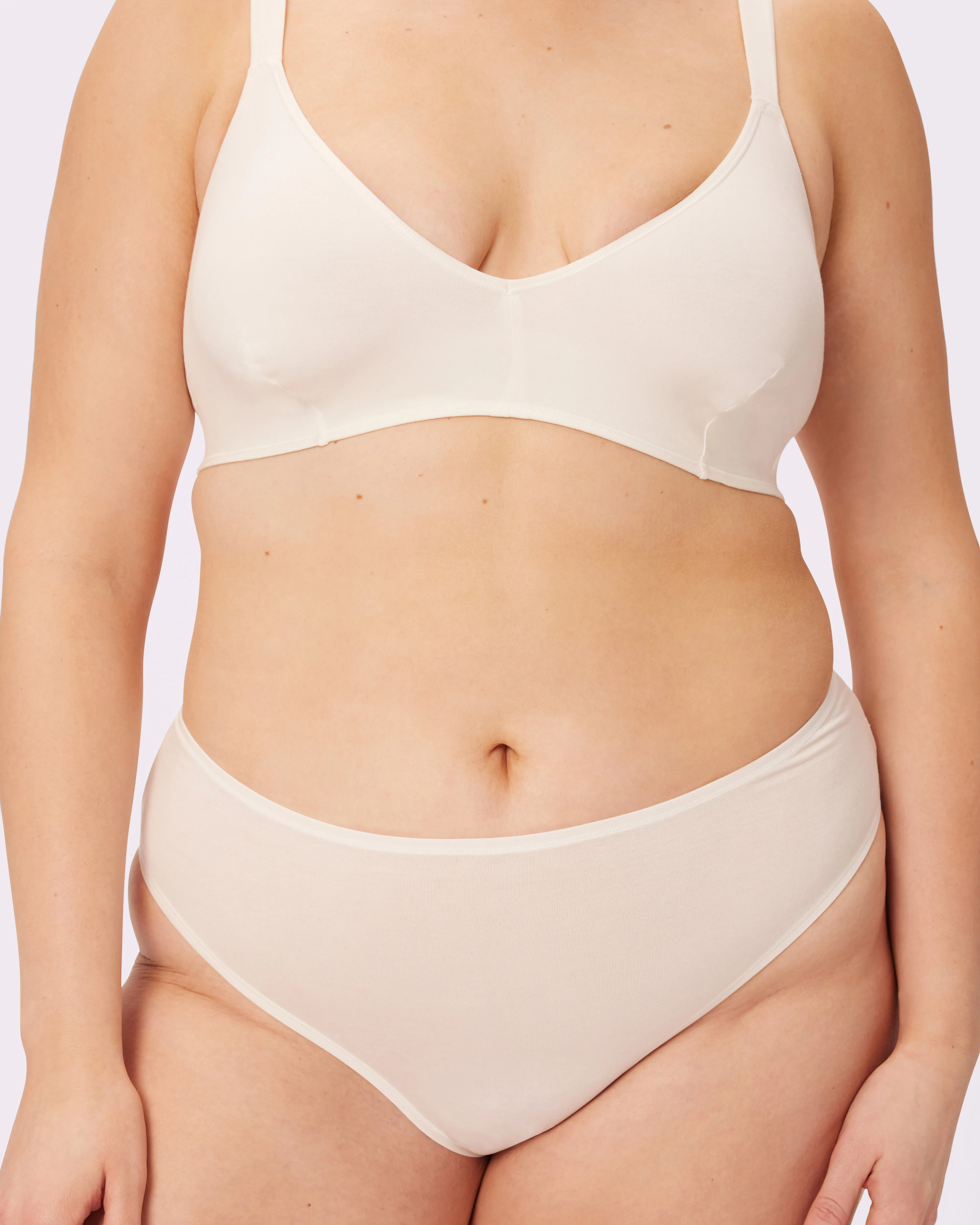 Vintage Soft Triangle Bralette | New:Cotton (Cloud) sold by Parade product image thumbnail 2