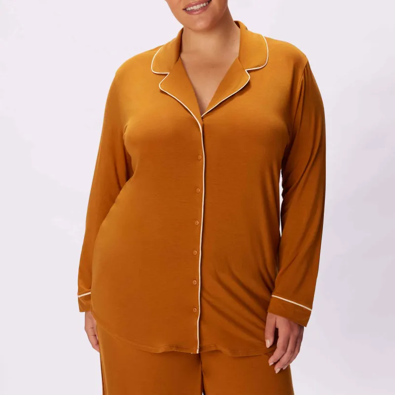 Cloud Longsleeve Button Up | SuperSoft | Archive (Burnt Gold) sold by Parade