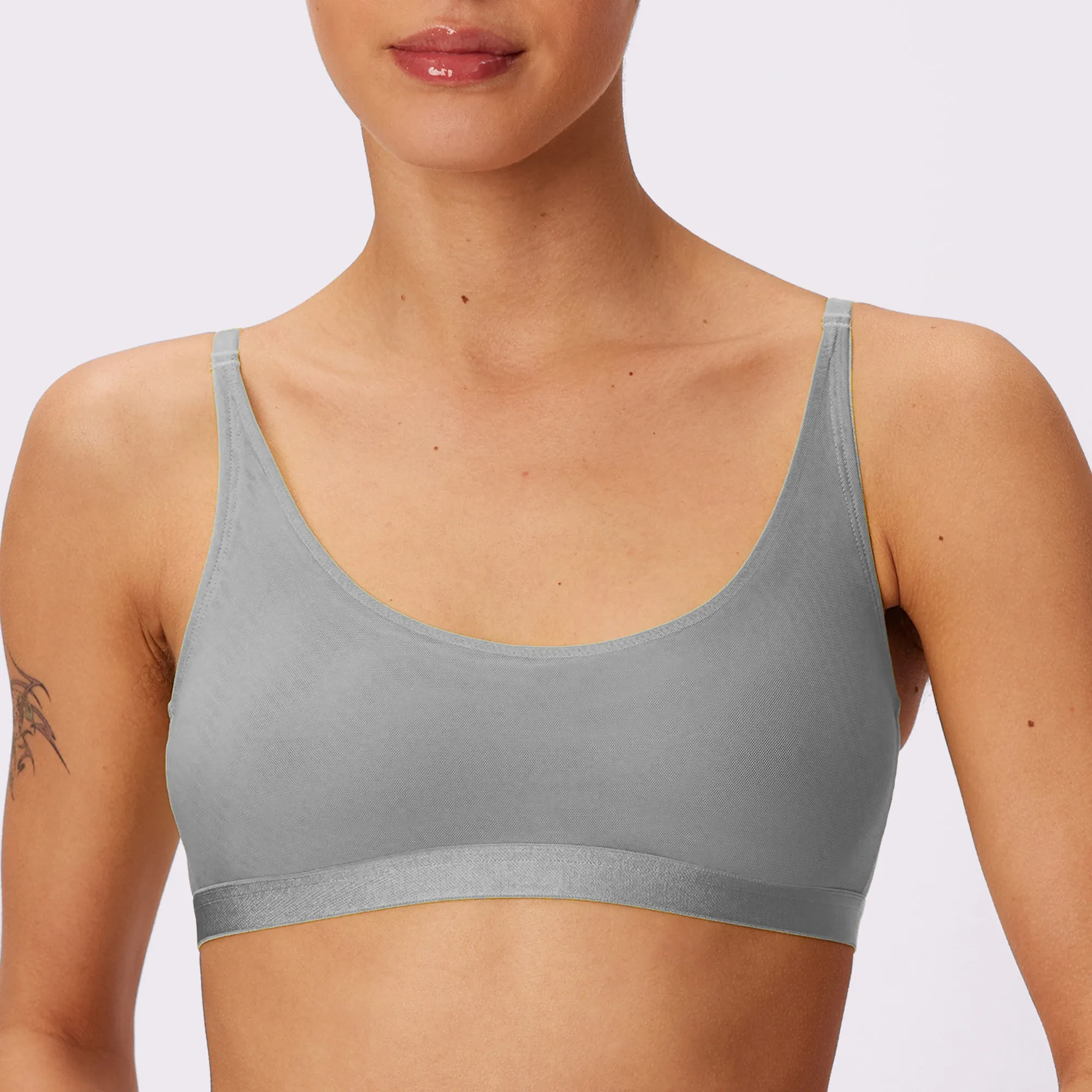 Luxe Mesh Scoop Bralette | Silky Mesh | Archive (Steam) sold by Parade