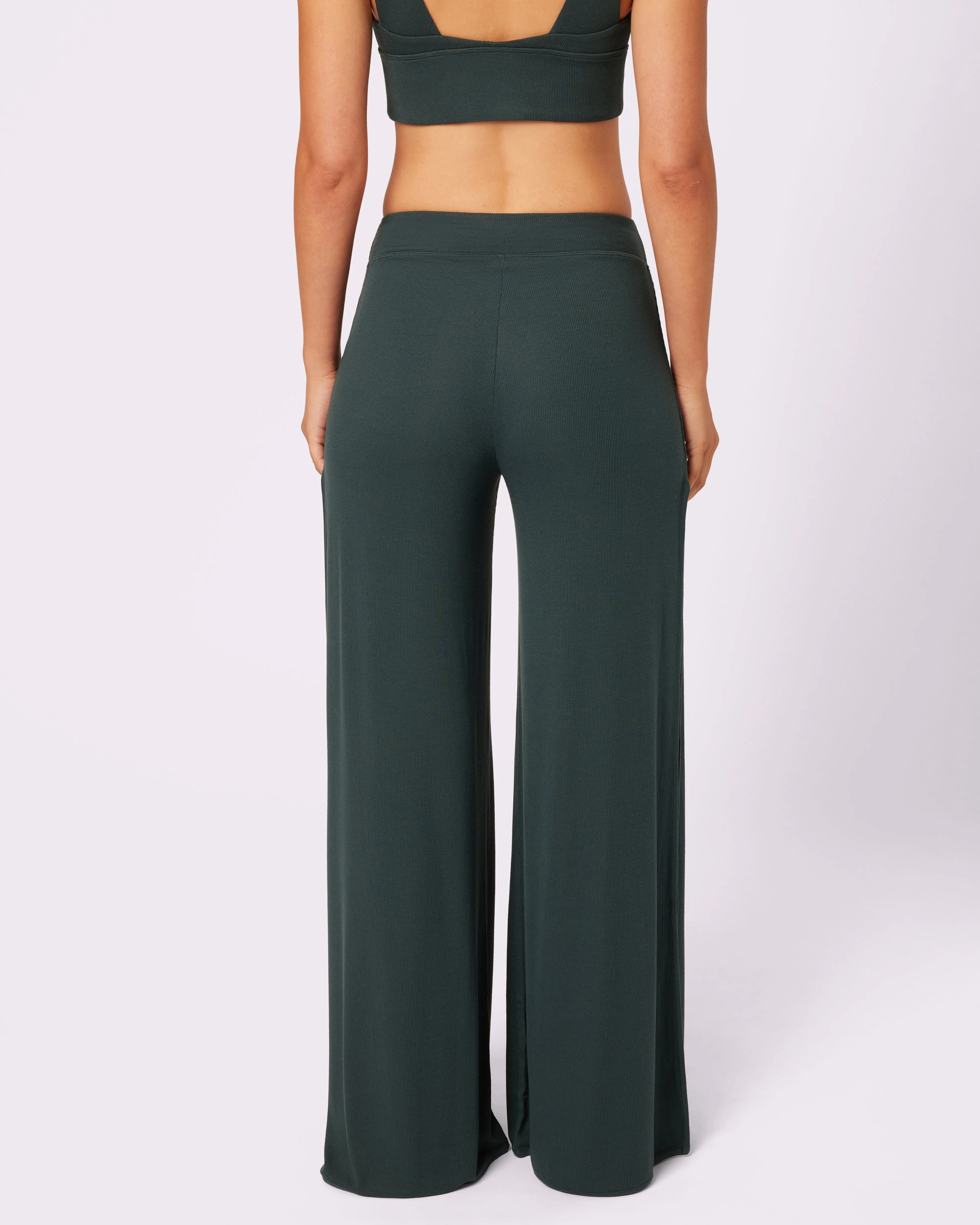 Comfort Rib Wide Leg Slit Pants | Lush Rib (Potion) sold by Parade product image thumbnail 3