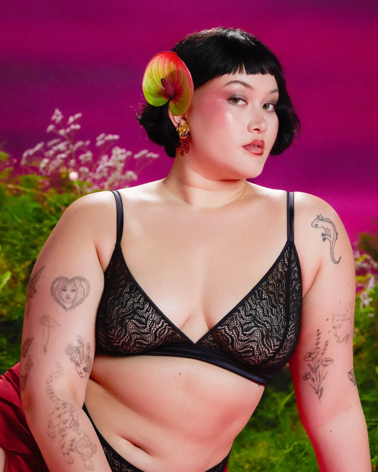 Dusk 'til Dawn Lace Triangle Bralette | Dusk 'til Dawn | Archive (Eightball) sold by Parade