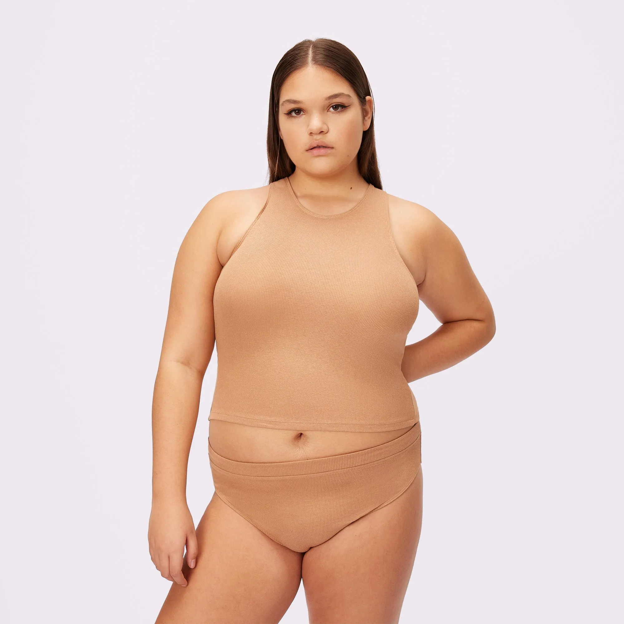 Lush Essential Racer Tank | Lush Rib | Archive (Teddy) sold by Parade product image thumbnail 2