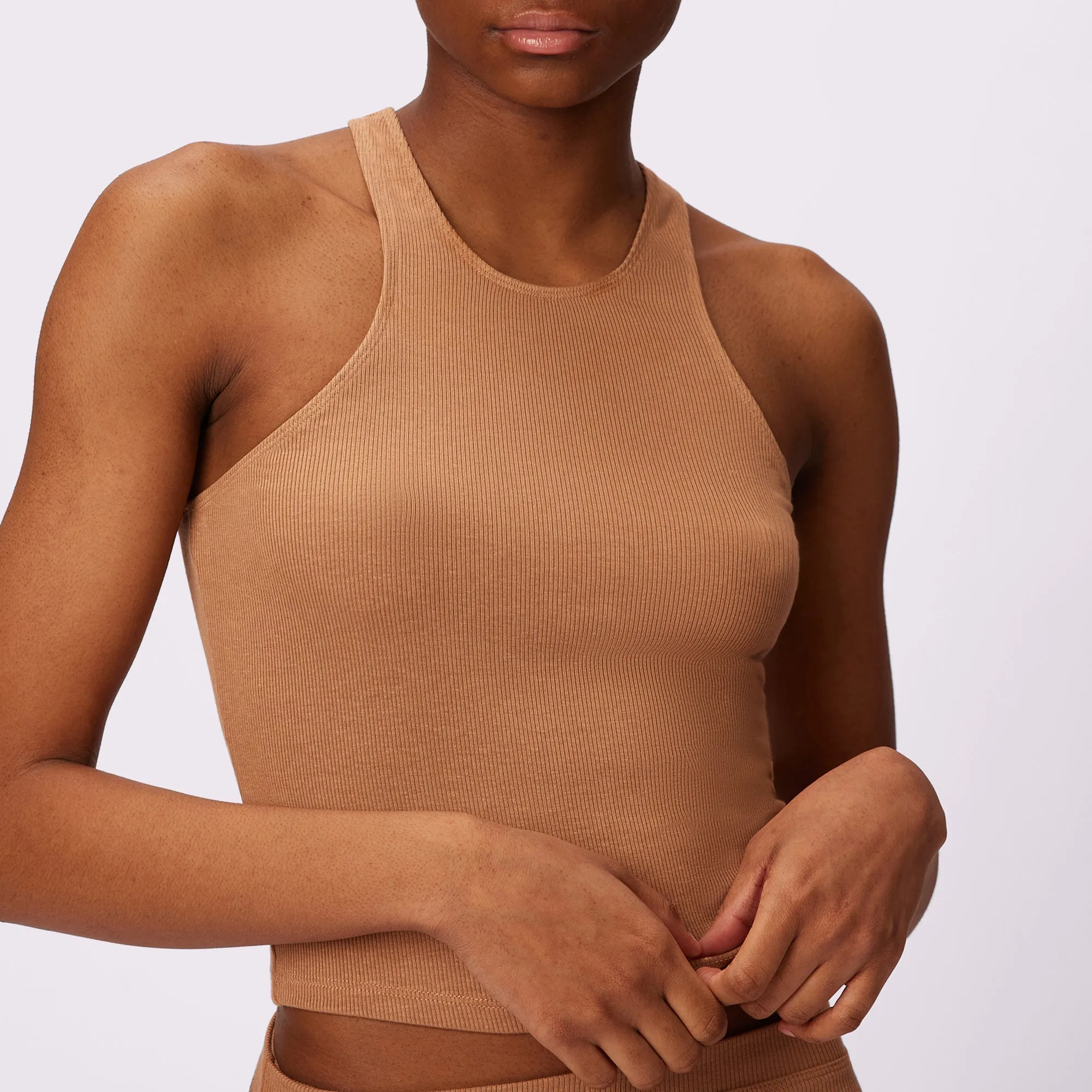 Lush Essential Racer Tank | Lush Rib | Archive (Teddy) sold by Parade