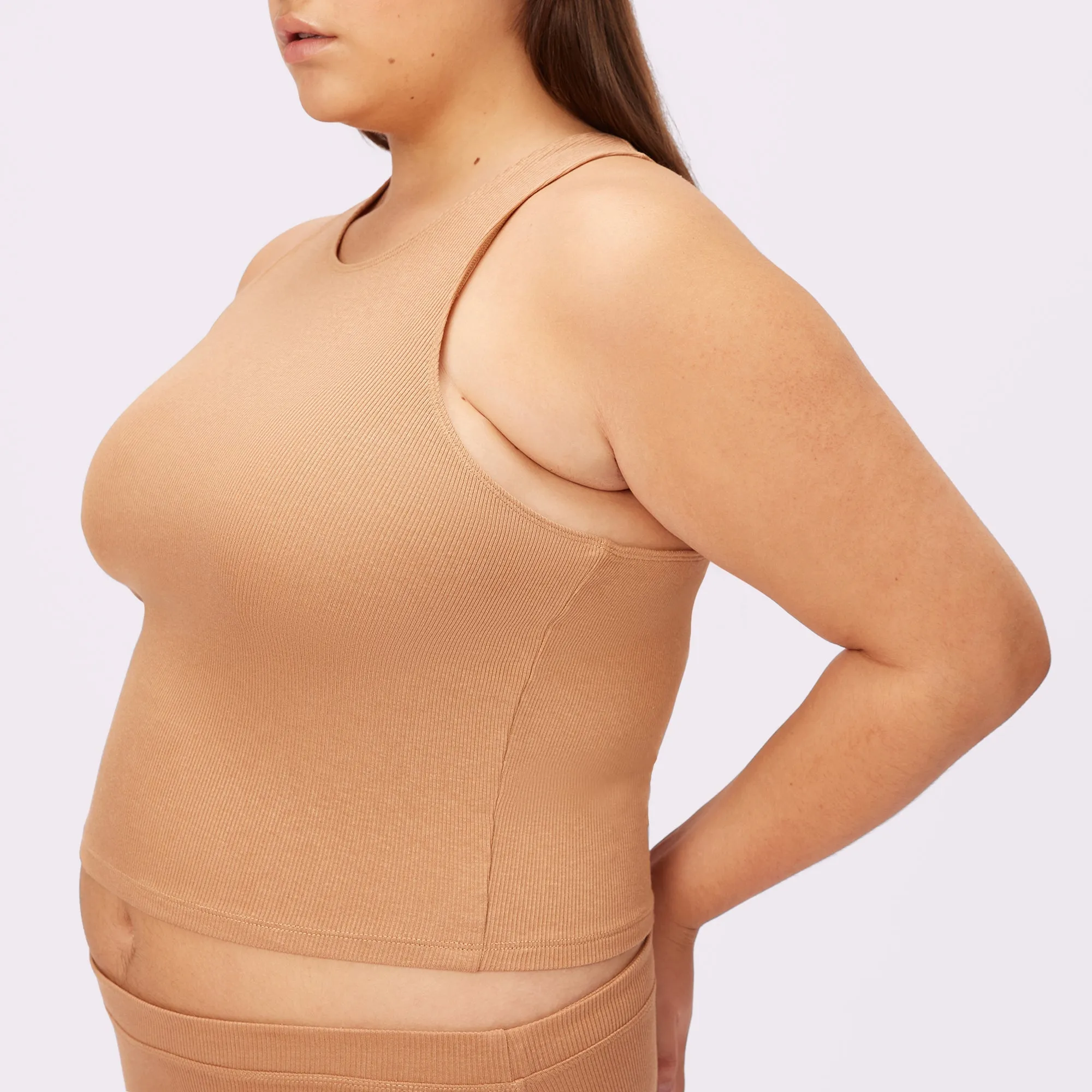 Lush Essential Racer Tank | Lush Rib | Archive (Teddy) sold by Parade product image thumbnail 3