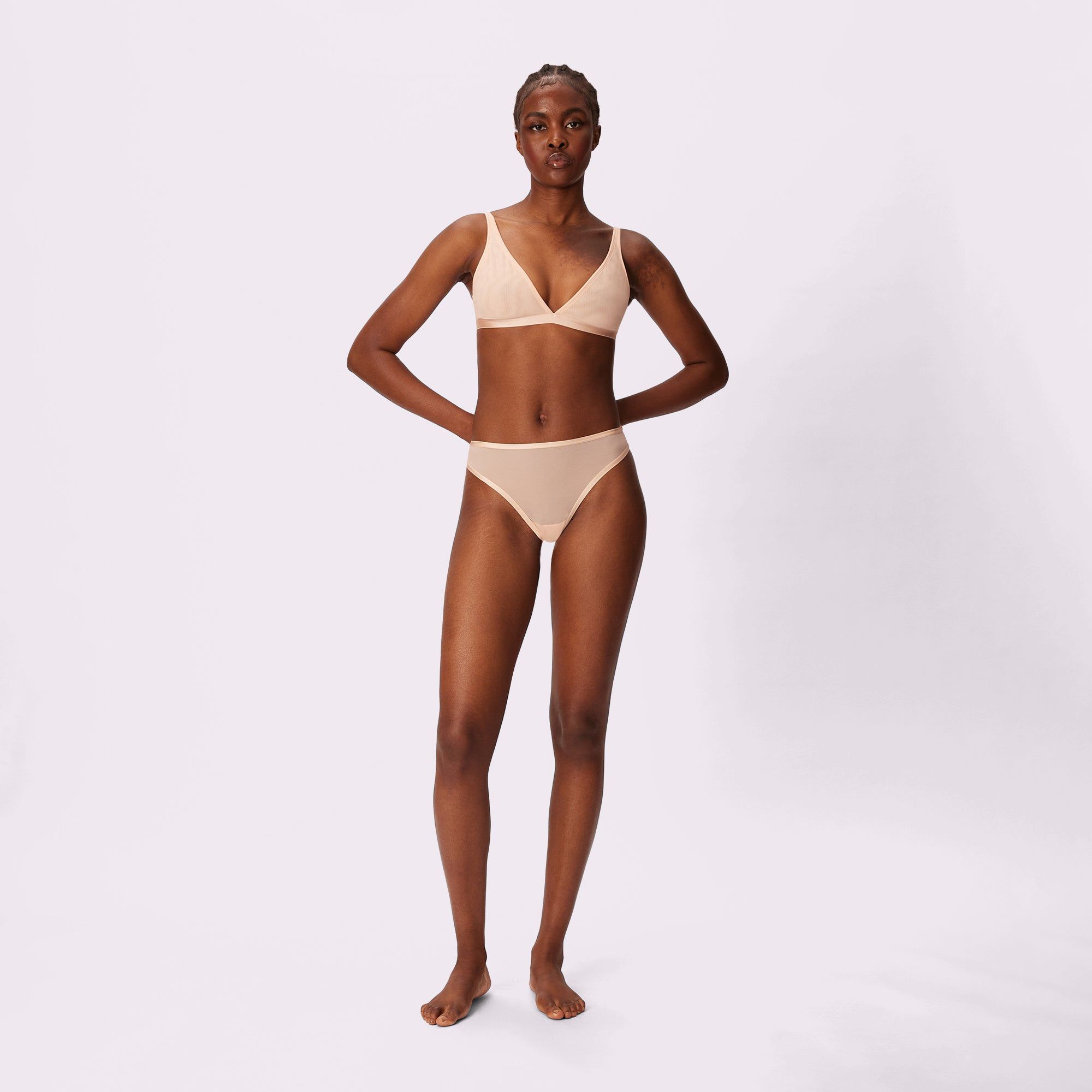 3XL High Cut Thong | Silky Mesh | Archive (Sand) sold by Parade product image thumbnail 5