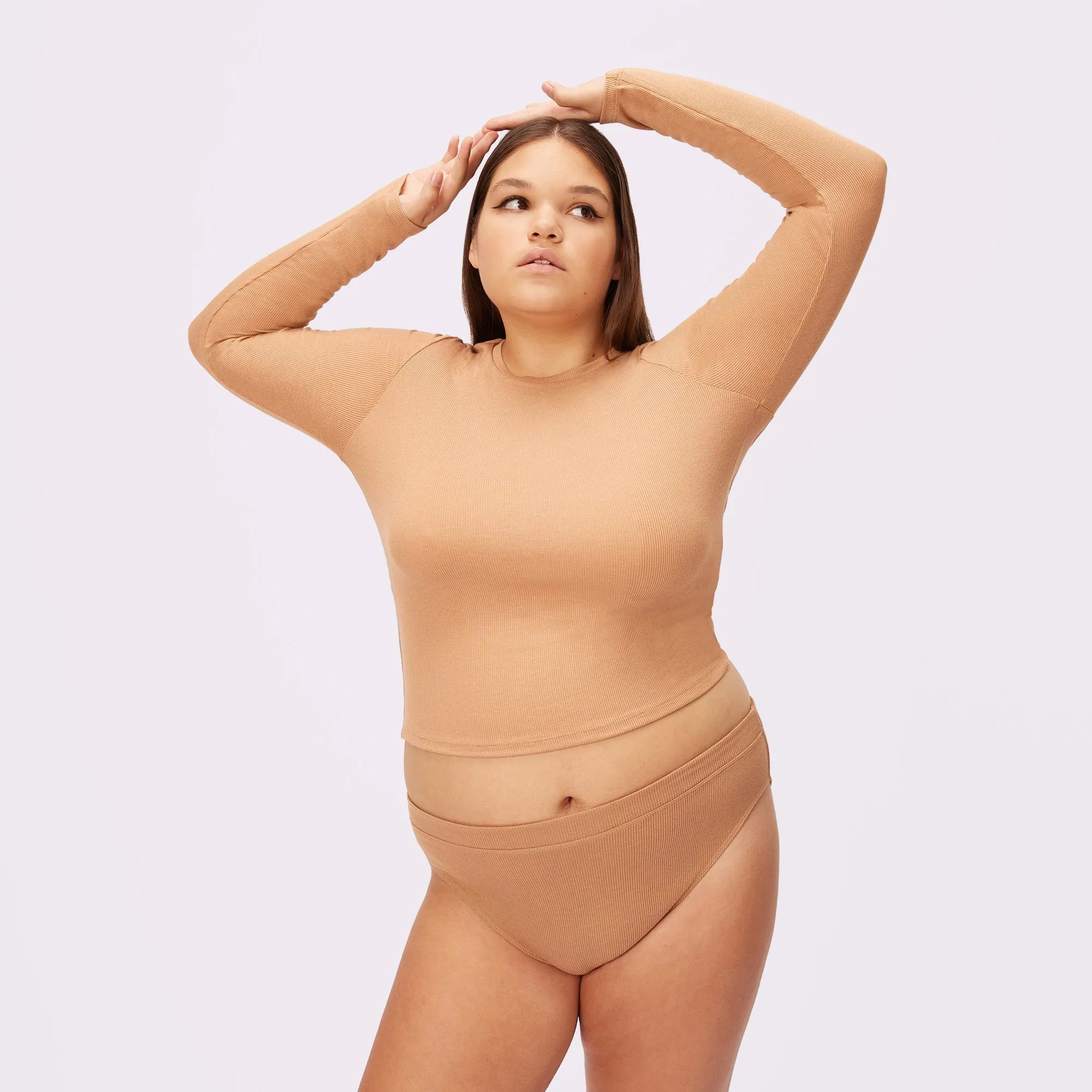 Lush Hug Long Sleeve | Lush Rib | Archive (Teddy) sold by Parade