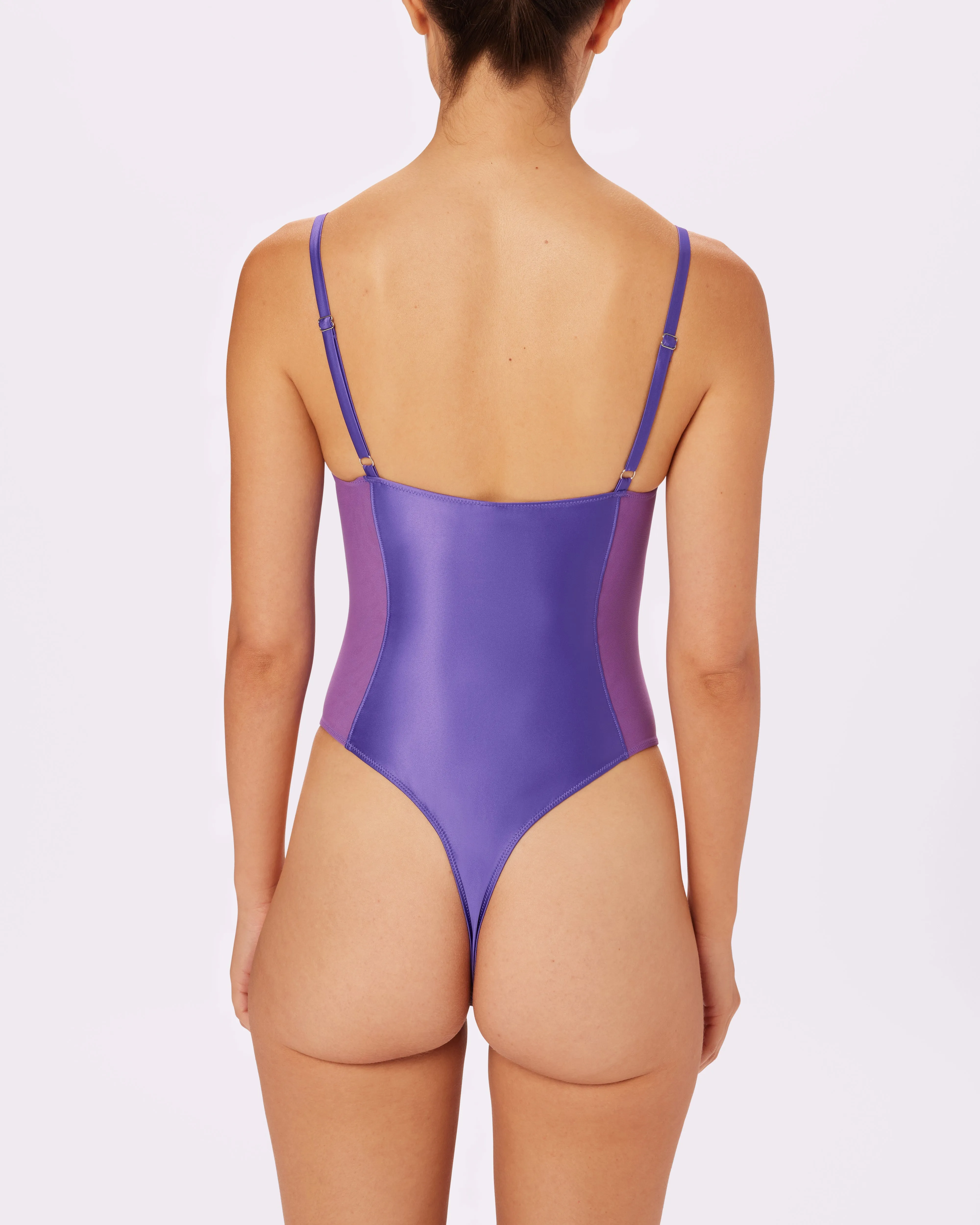 Sheer Sculpt Demi Bodysuit | Glow Satin | Archive (Grape Soda) sold by Parade product image thumbnail 3