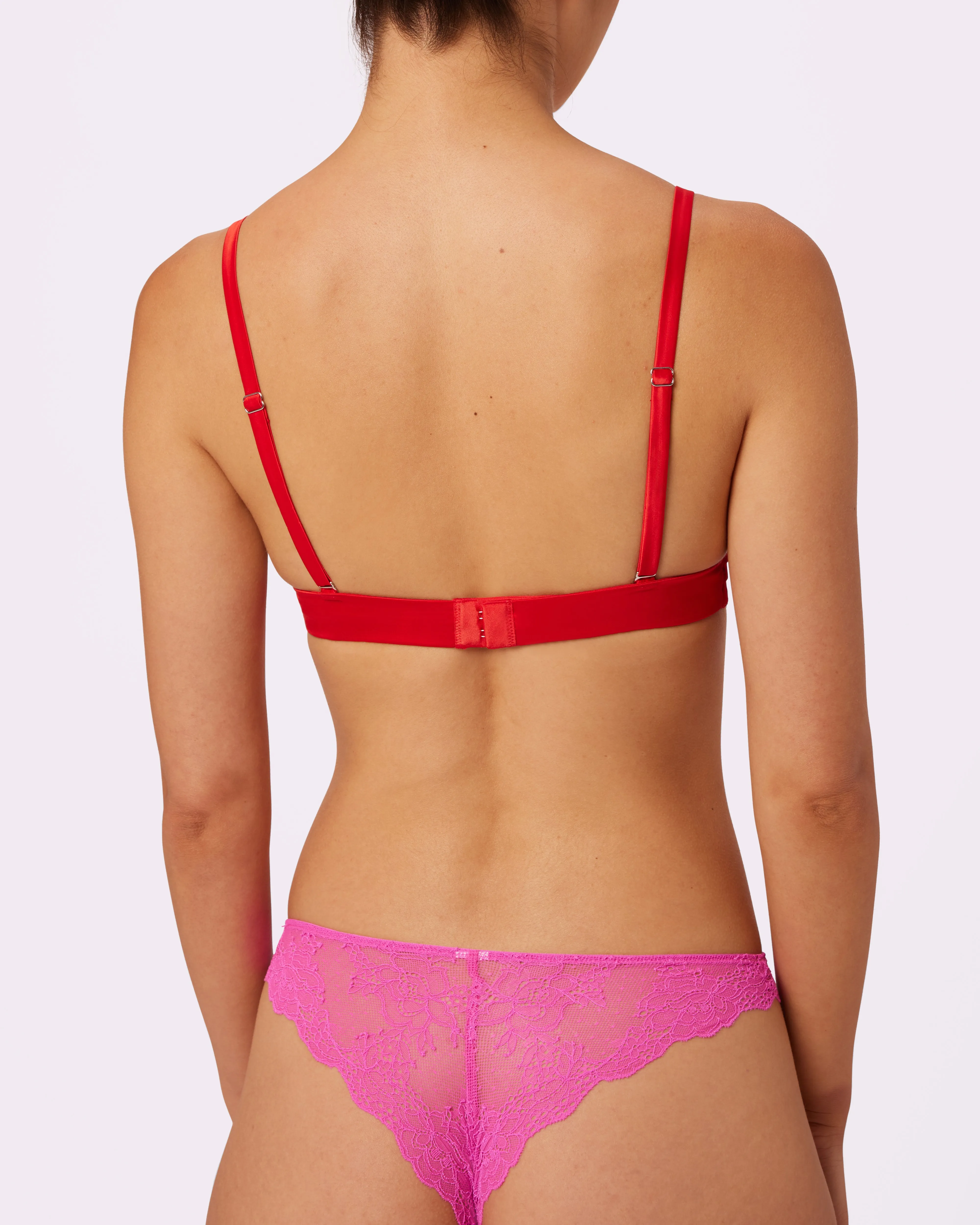 Luminous Lace Longline Bralette | Glow Satin | Archive (Red Rose) sold by Parade product image thumbnail 5