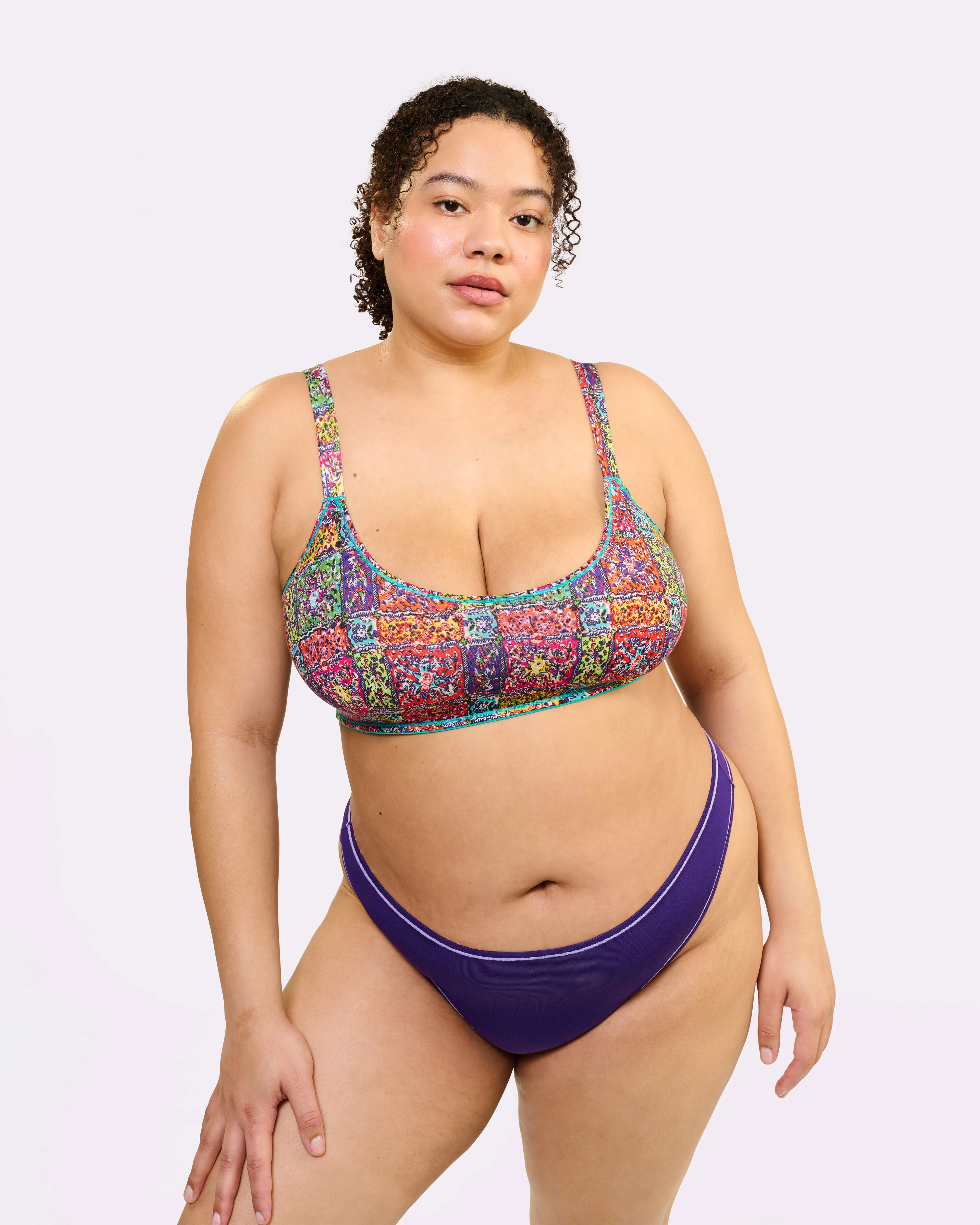 Vintage Soft Scoop Bralette | New:Cotton | Archive (Bandana) sold by Parade