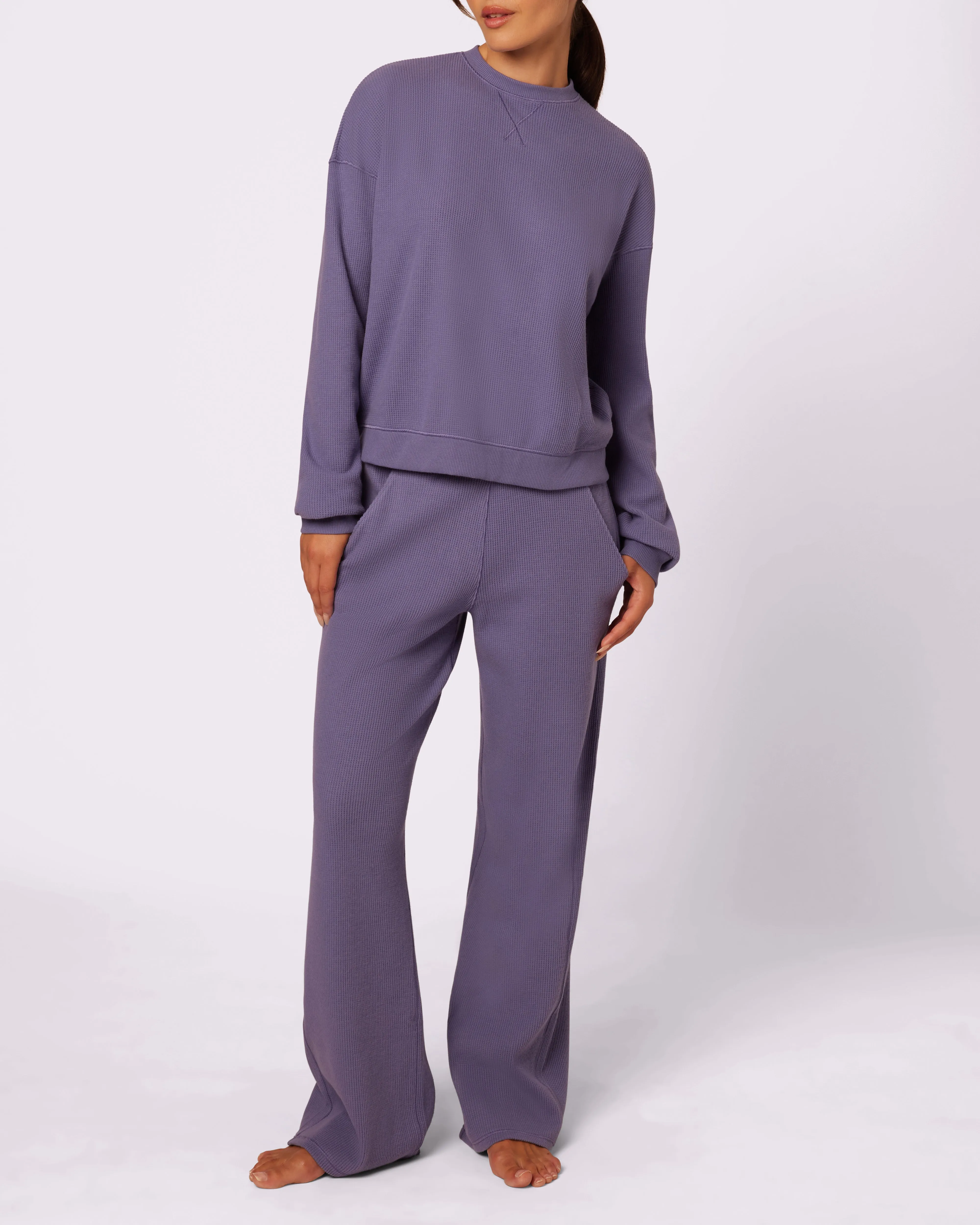 Cozy Casual Wide-Leg Pants | Cozy Waffle | Archive (Fog) sold by Parade product image thumbnail 5