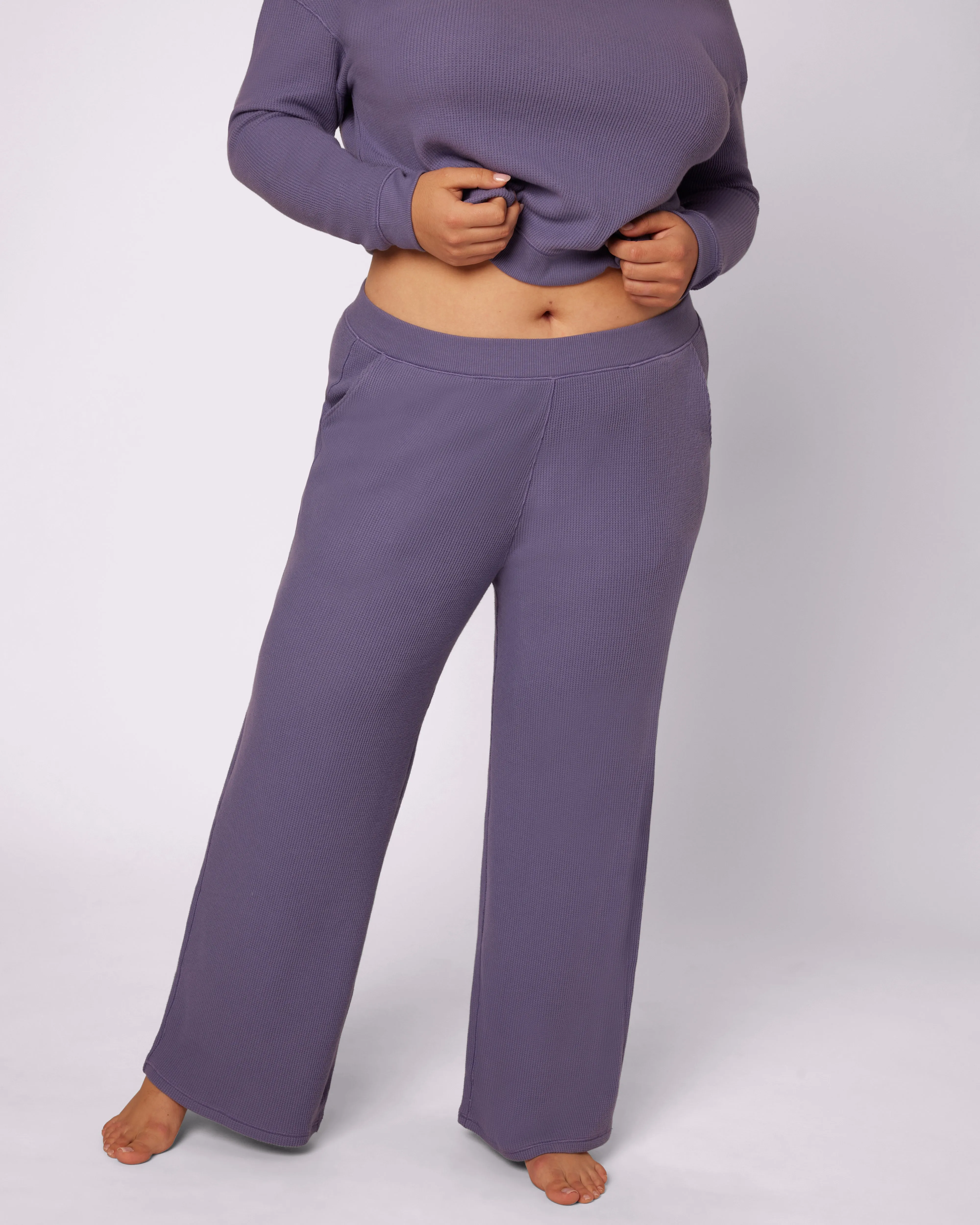 Cozy Casual Wide-Leg Pants | Cozy Waffle | Archive (Fog) sold by Parade product image thumbnail 4