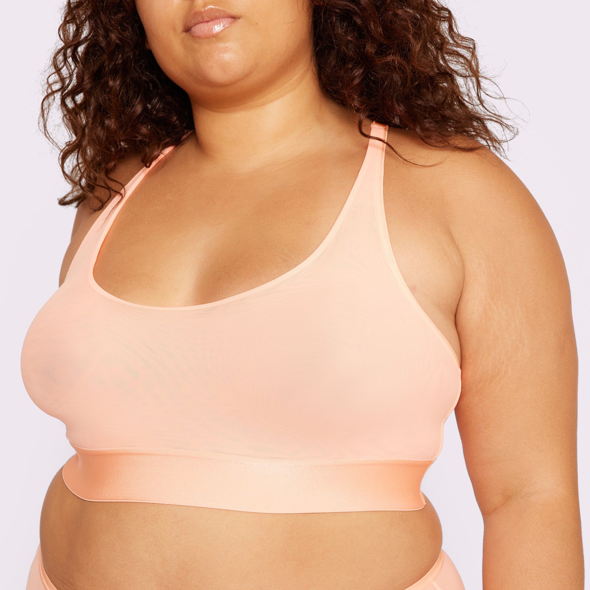 Racerback Scoop Bralette | Silky Mesh | Archive (Dayglow) sold by Parade product image thumbnail 4
