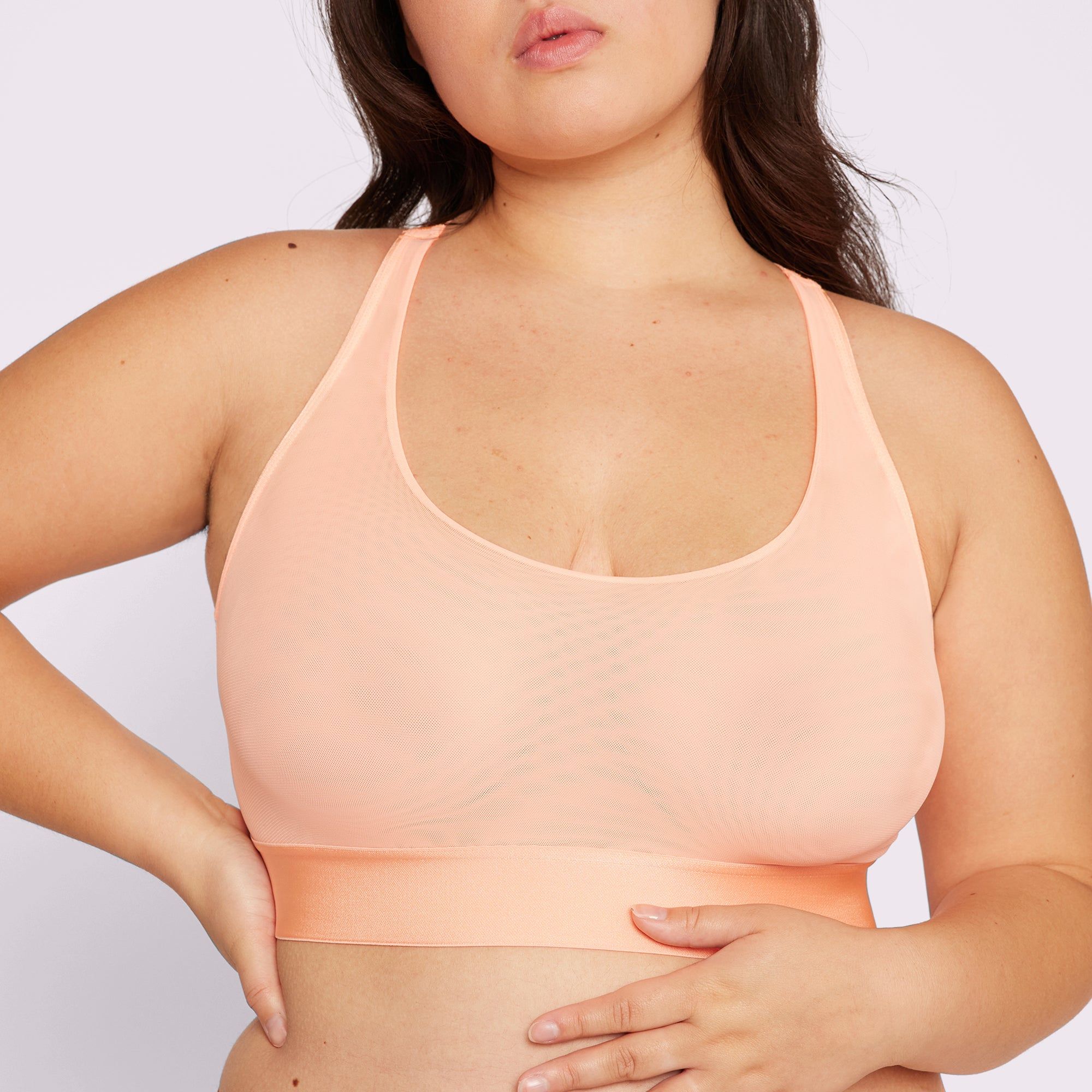 Racerback Scoop Bralette | Silky Mesh | Archive (Dayglow) sold by Parade product image thumbnail 5