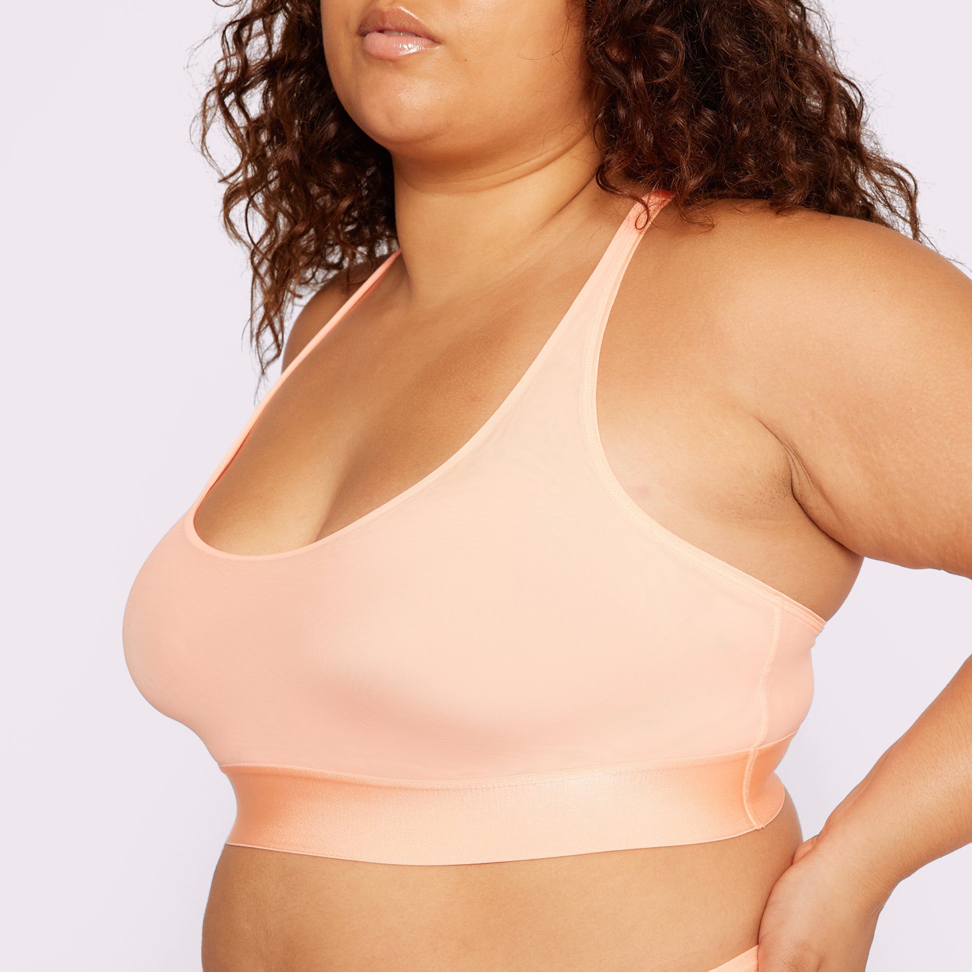 Racerback Scoop Bralette | Silky Mesh | Archive (Dayglow) sold by Parade product image thumbnail 3