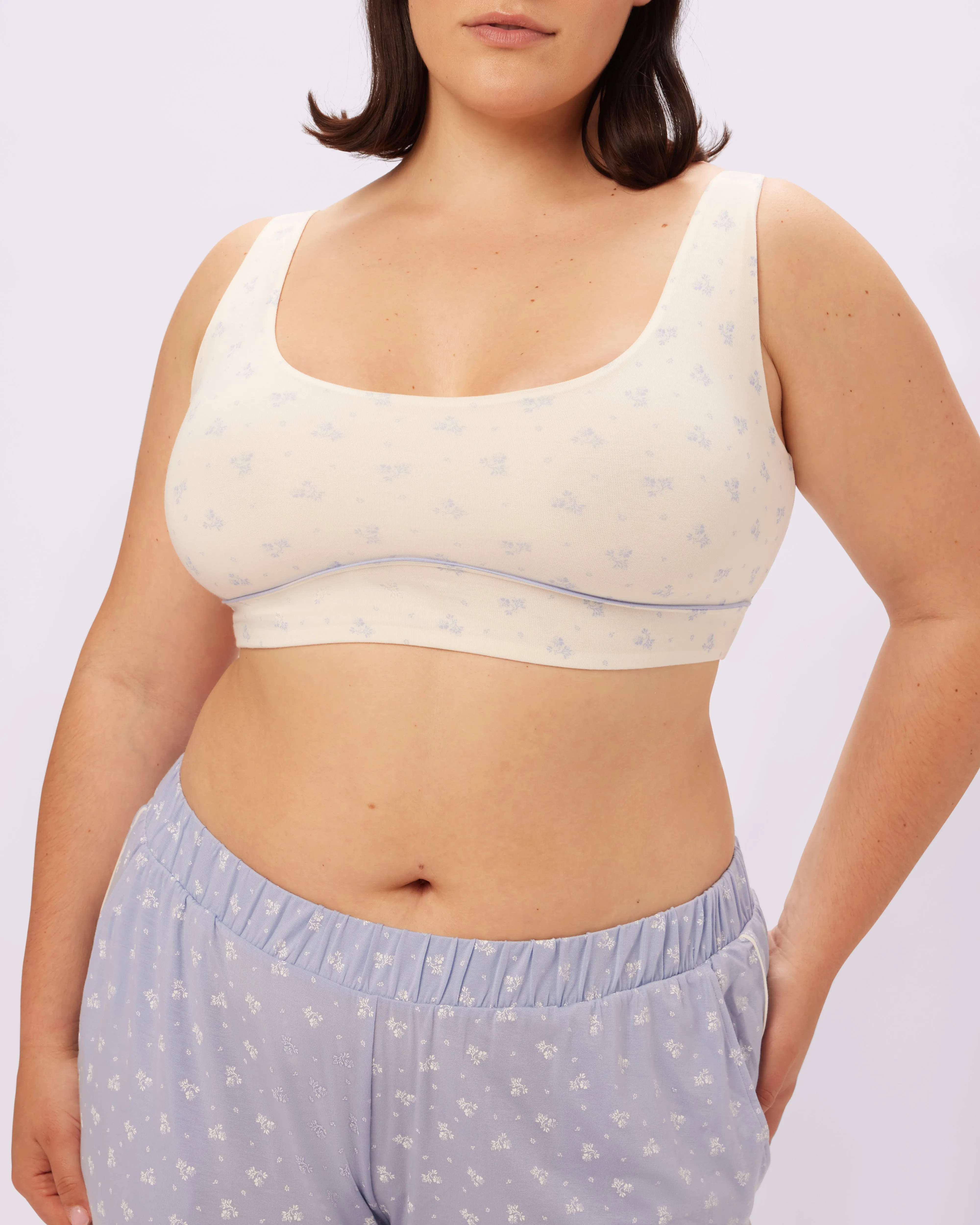 Cloud Scoop Bralette | SuperSoft | Archive (Bouquet Blooms) sold by Parade