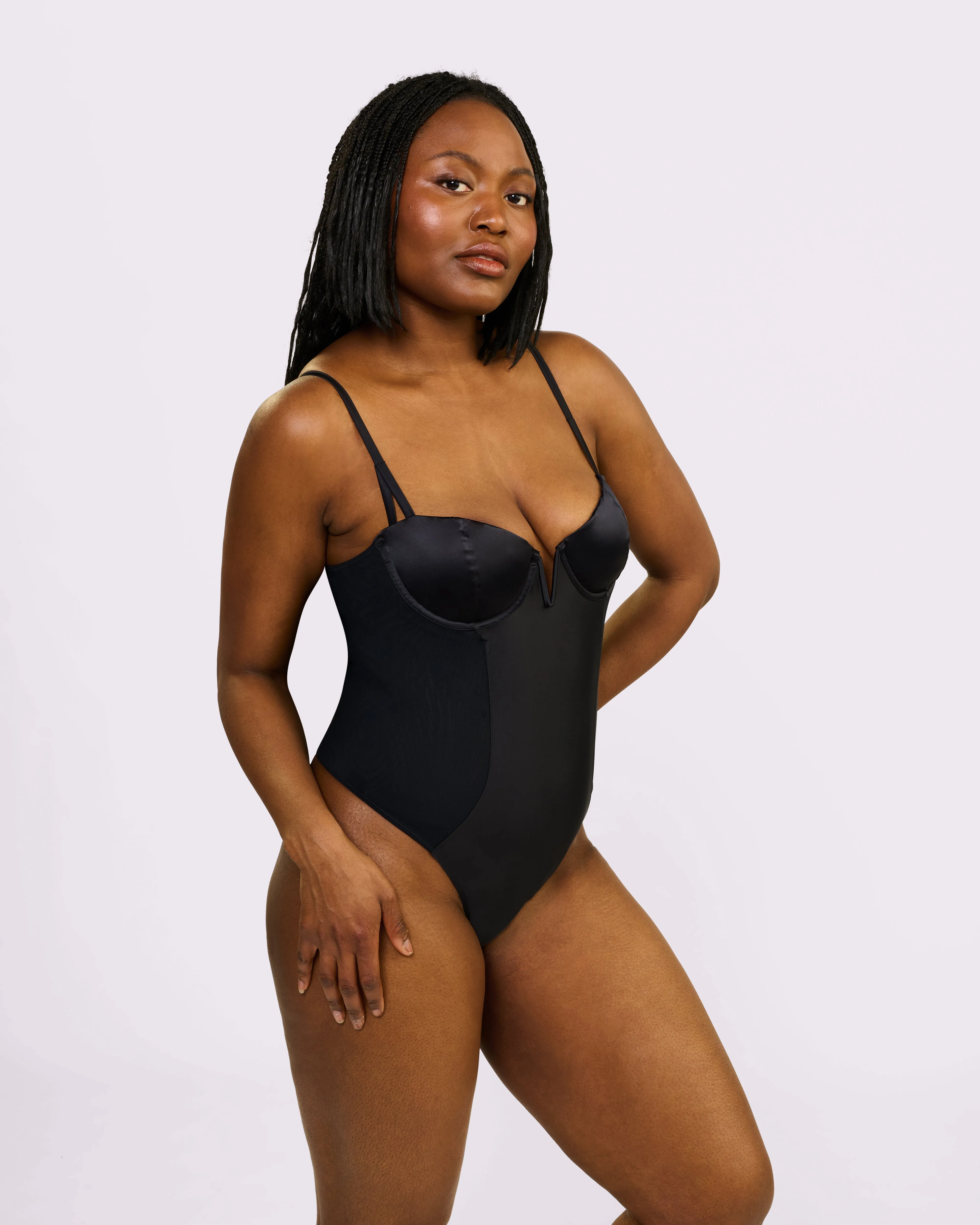 Sheer Sculpt Demi Bodysuit | Glow Satin | Archive (Eightball) sold by Parade product image thumbnail 3