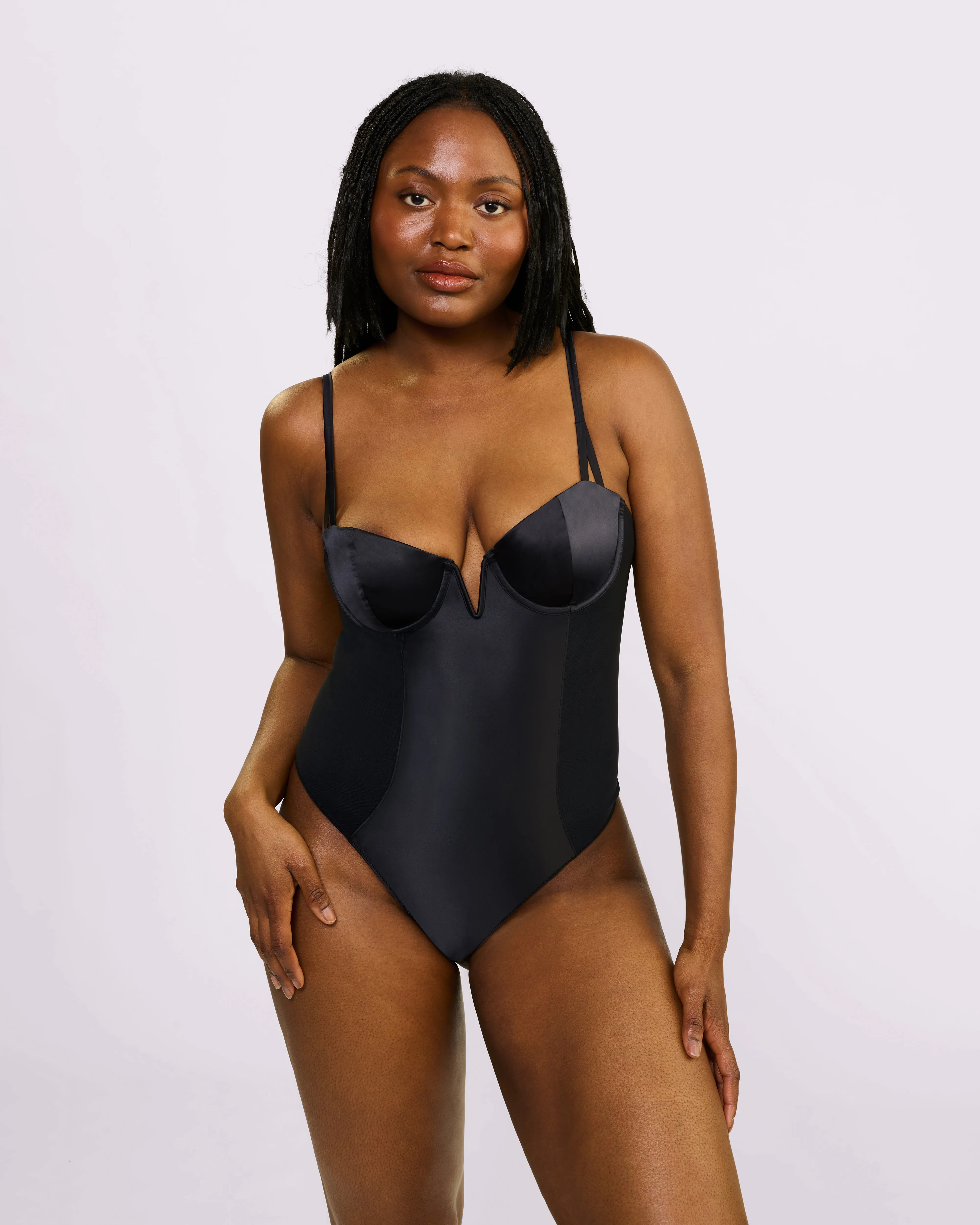 Sheer Sculpt Demi Bodysuit | Glow Satin | Archive (Eightball) sold by Parade product image thumbnail 2