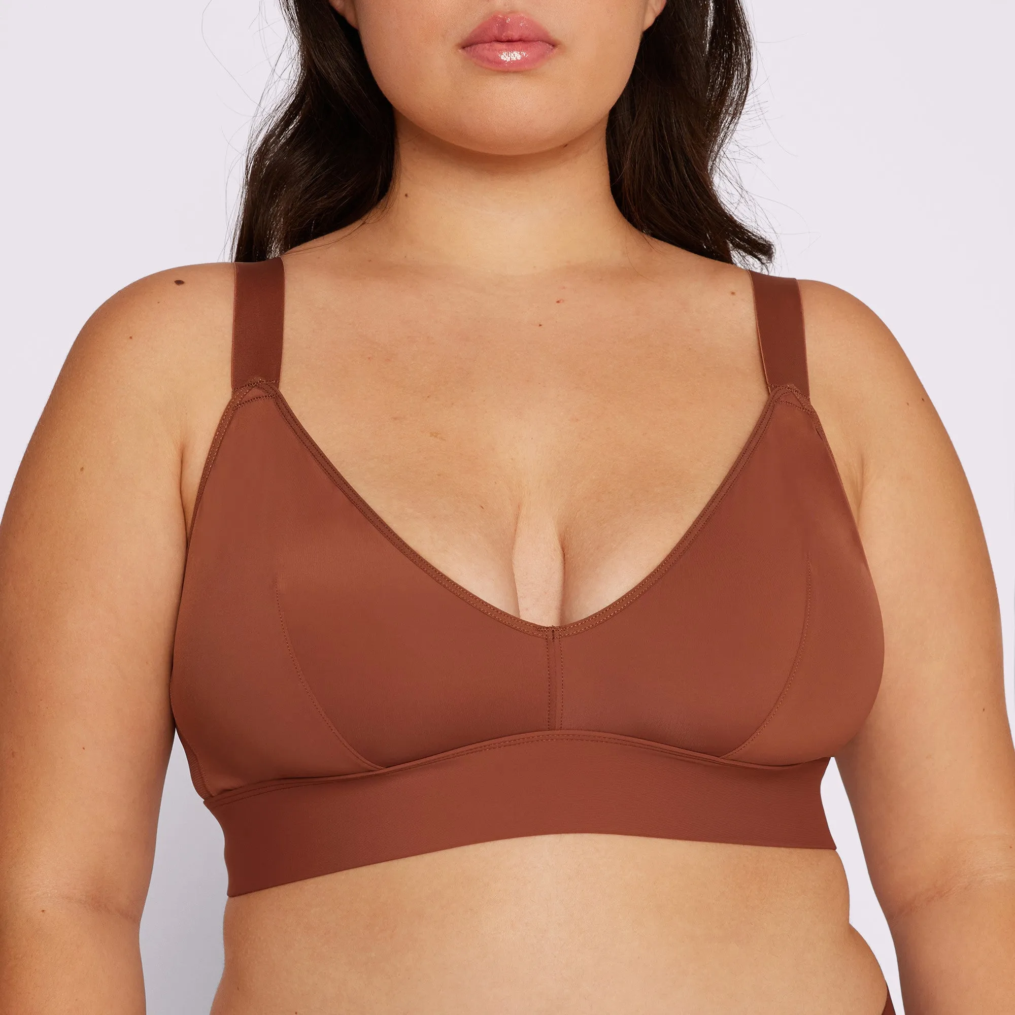Re:Play Triangle Bralette | Ultra-Soft Re:Play (Cocoa) sold by Parade