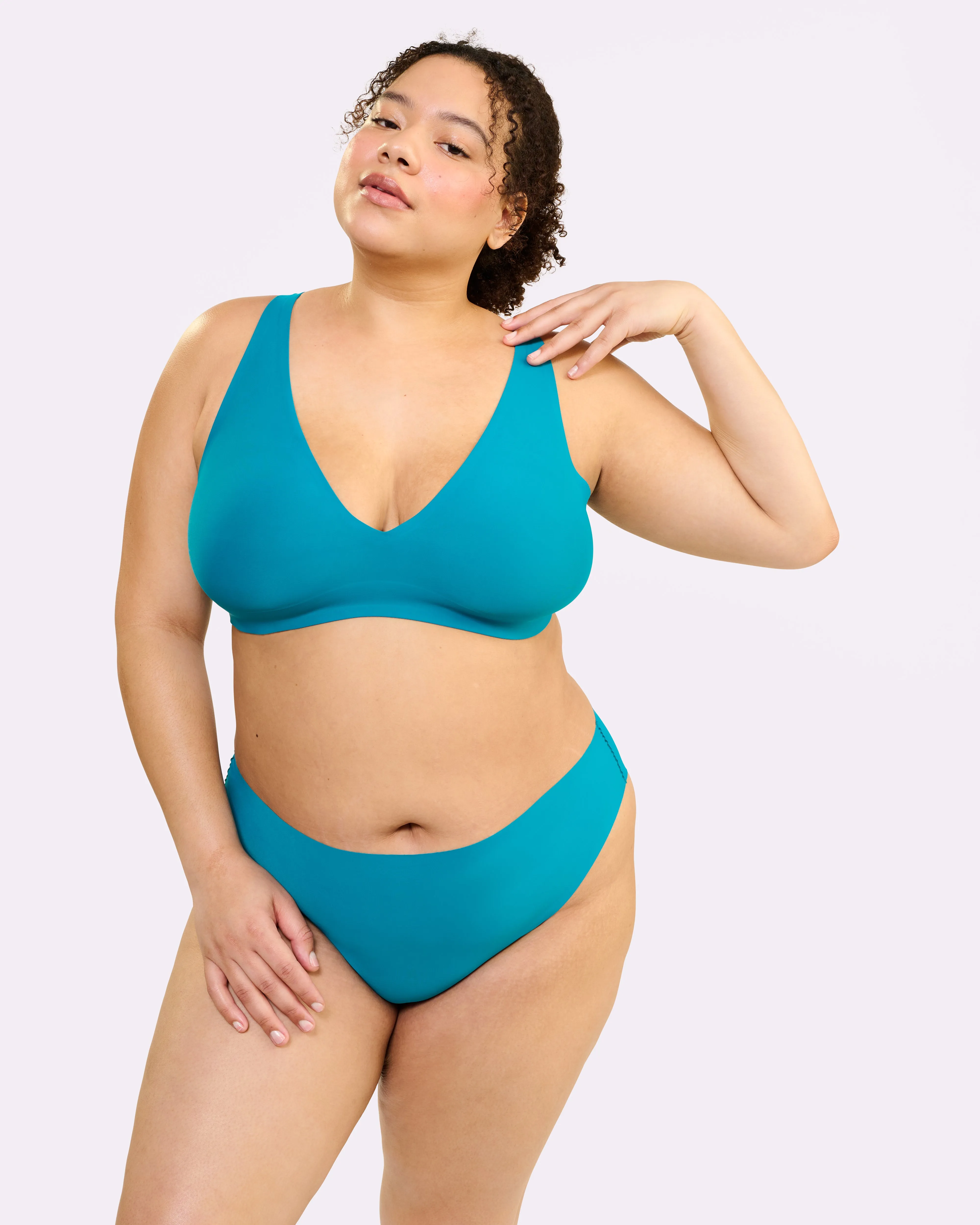 Support Lift Plunge Bralette | Seamless Universal | Archive (Lagoon) sold by Parade product image thumbnail 5