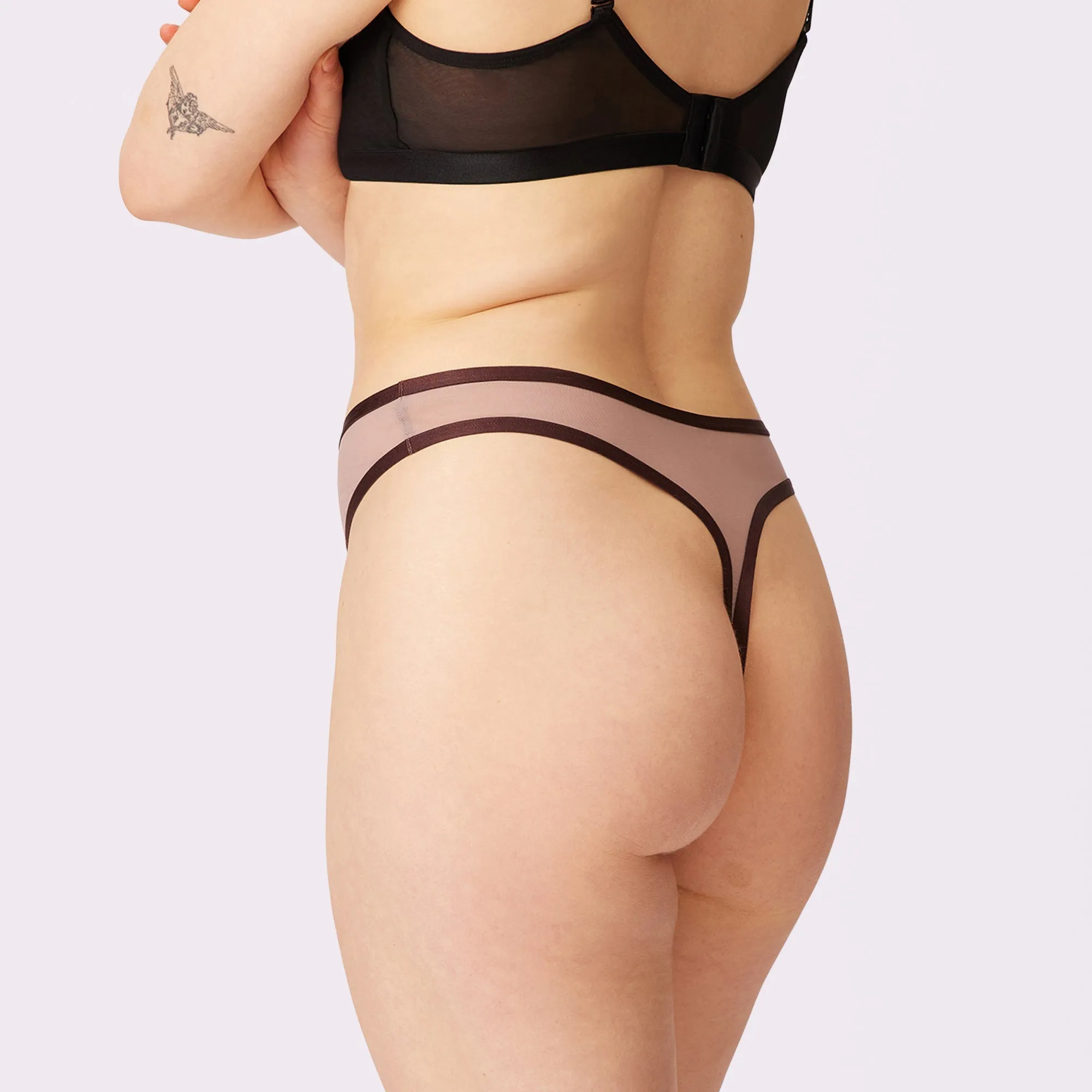 High Cut Thong | Silky Mesh | Archive (Dusk) sold by Parade