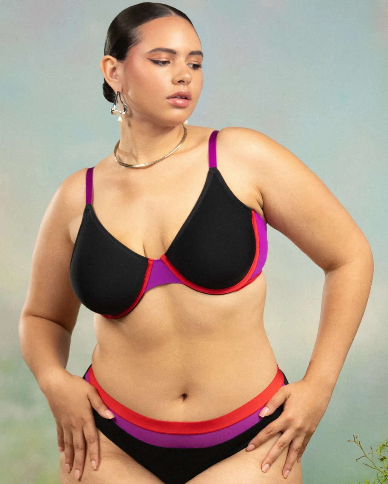 Re:Play Unlined Underwire Bra | Ultra-Soft Re:Play (Eightball Colorblock) sold by Parade