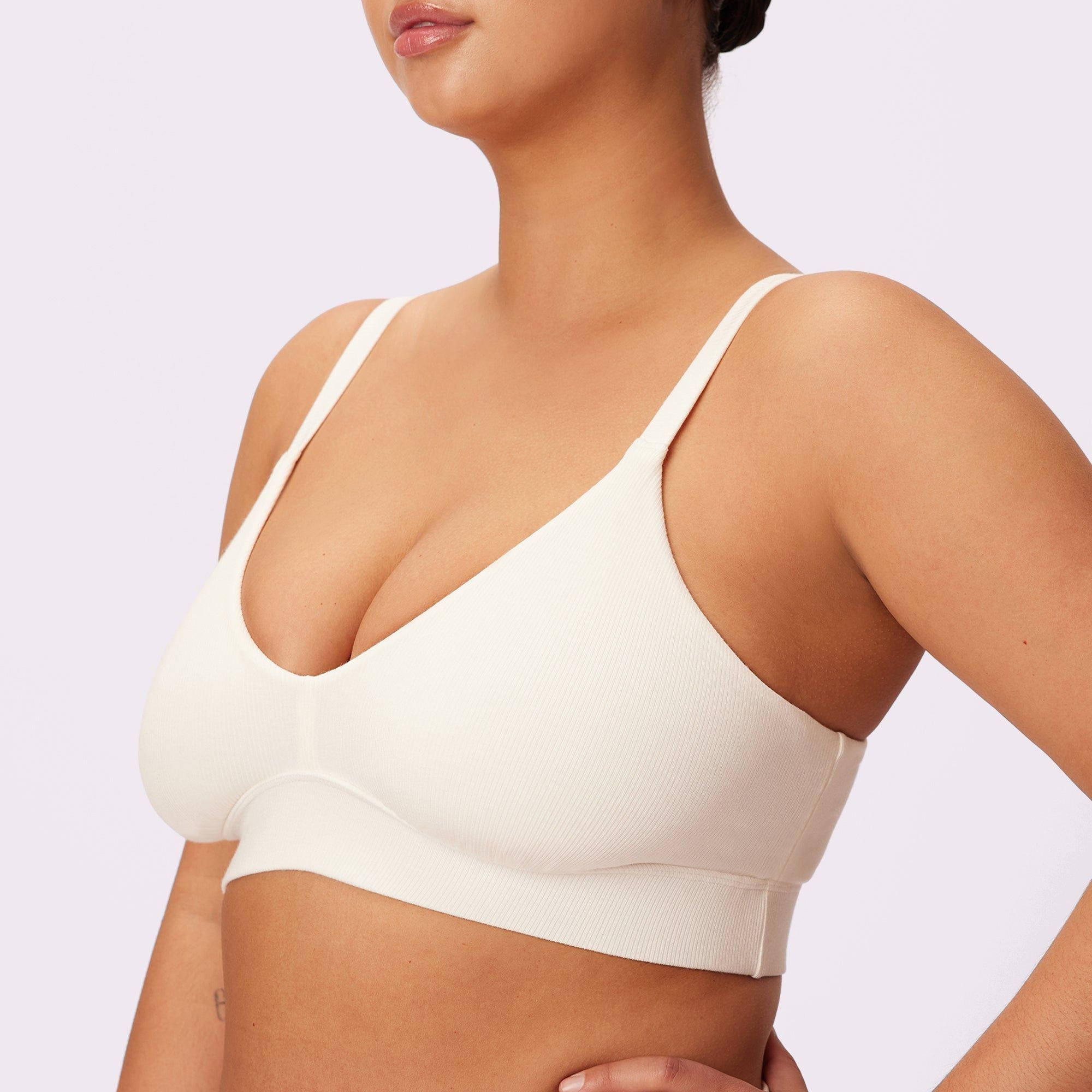 3+ Lush Strappy Triangle Bralette | Lush Rib | Archive (Cloud) sold by Parade product image thumbnail 2