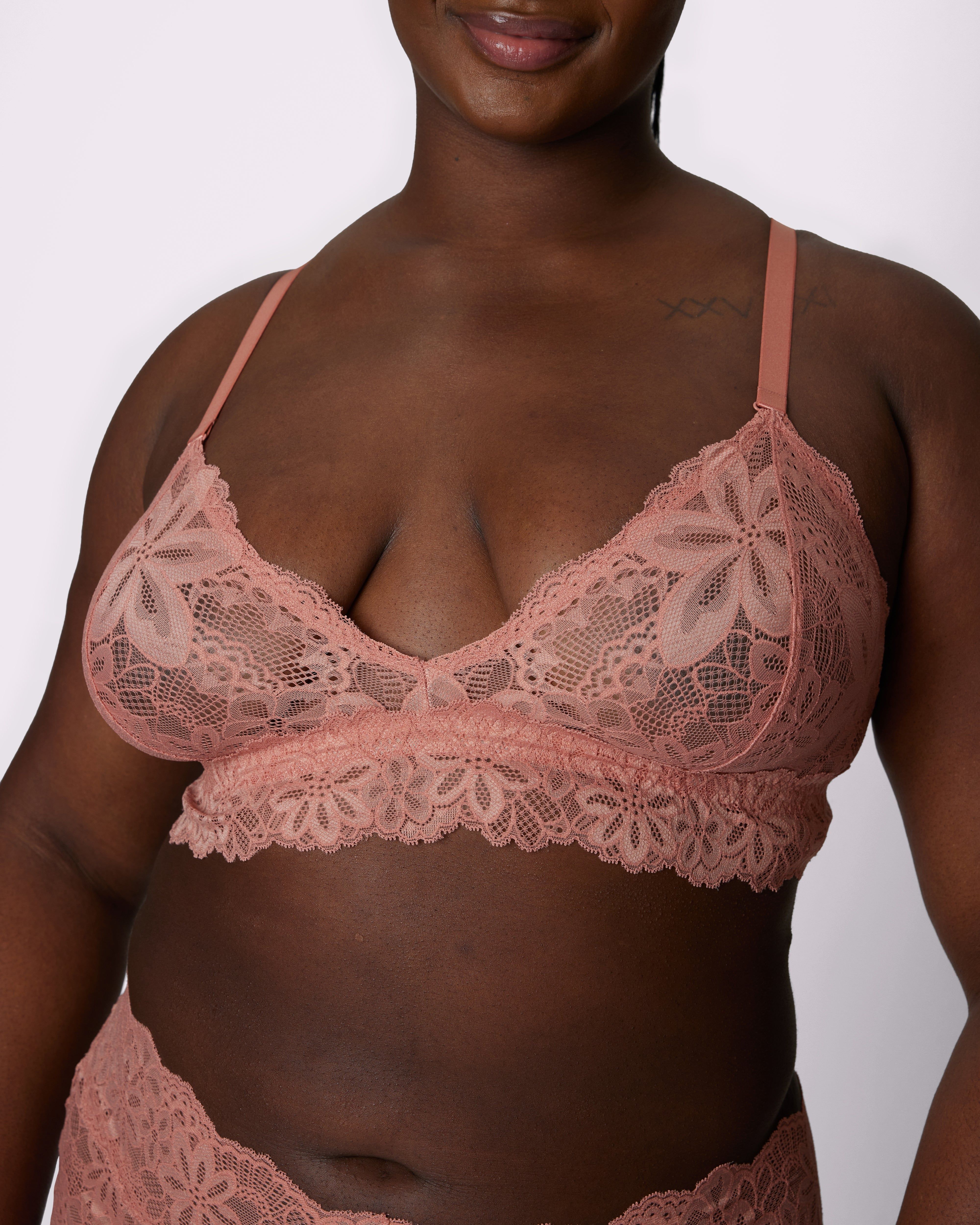 1+ Perfect Lace Triangle Bralette | Soft Lace | Archive (Hot Honey) sold by Parade product image thumbnail 3