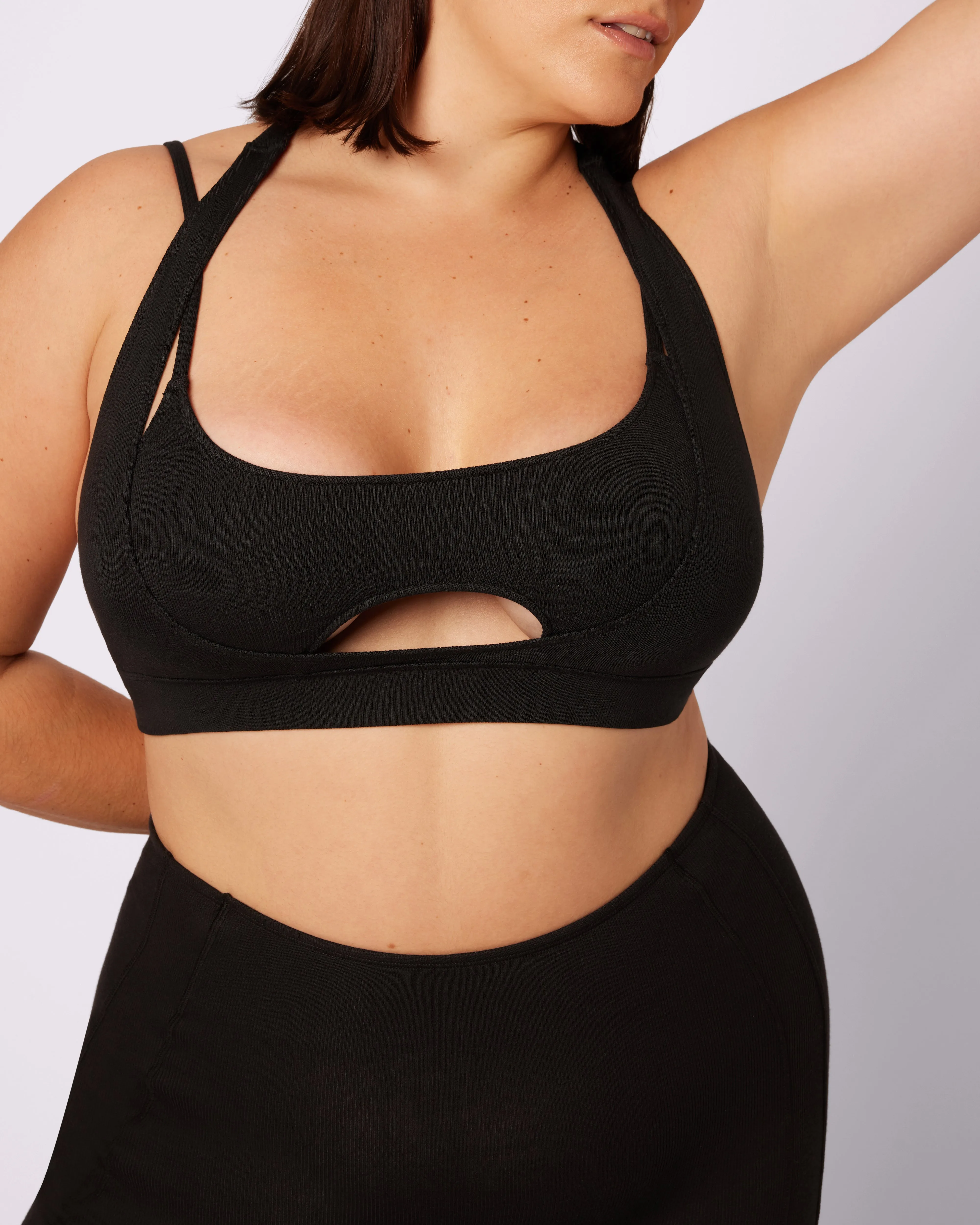 Peekaboo Scoop Layered Bralette | Lush Rib | Archive (Eightball) sold by Parade product image thumbnail 4