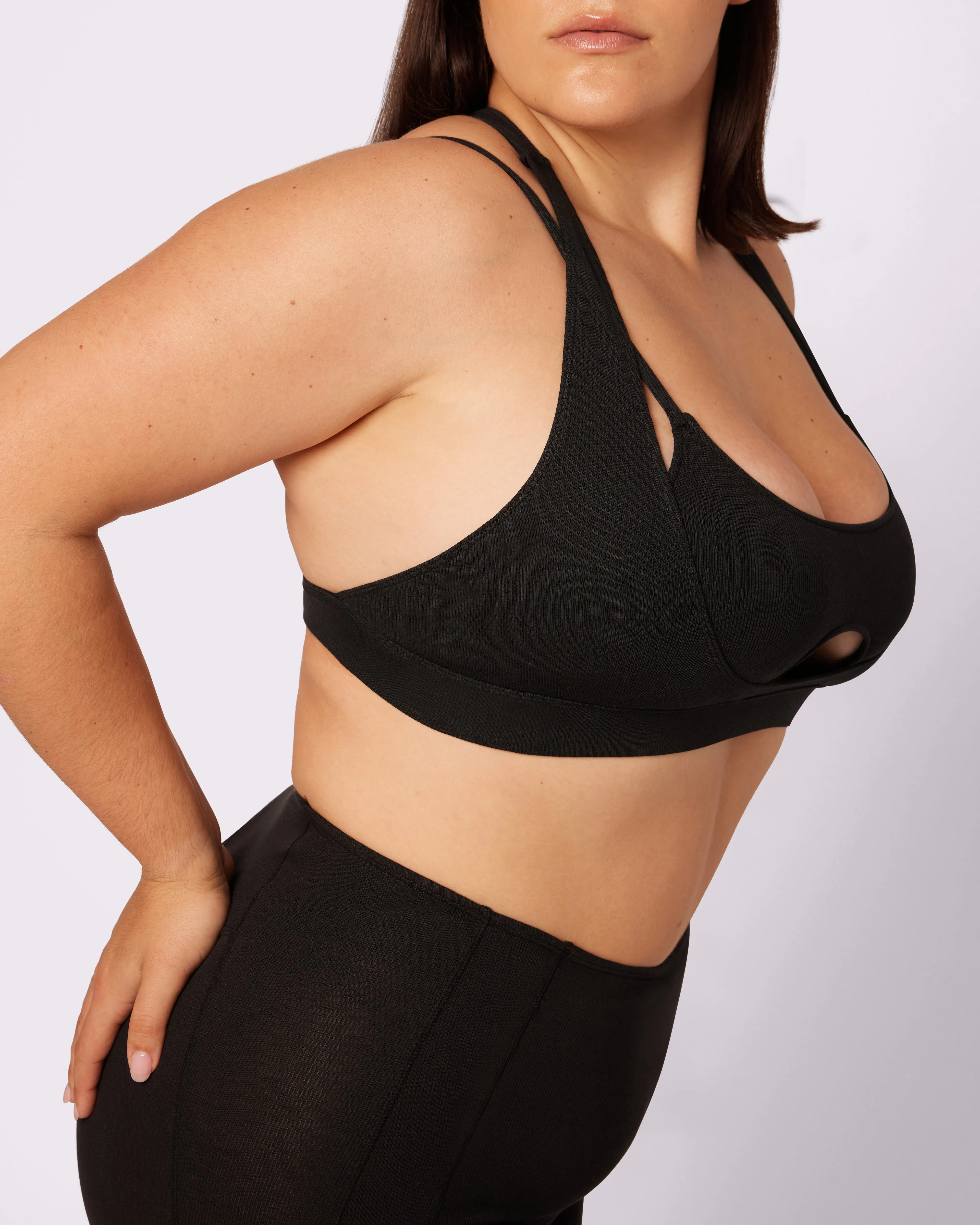 Peekaboo Scoop Layered Bralette | Lush Rib | Archive (Eightball) sold by Parade product image thumbnail 2