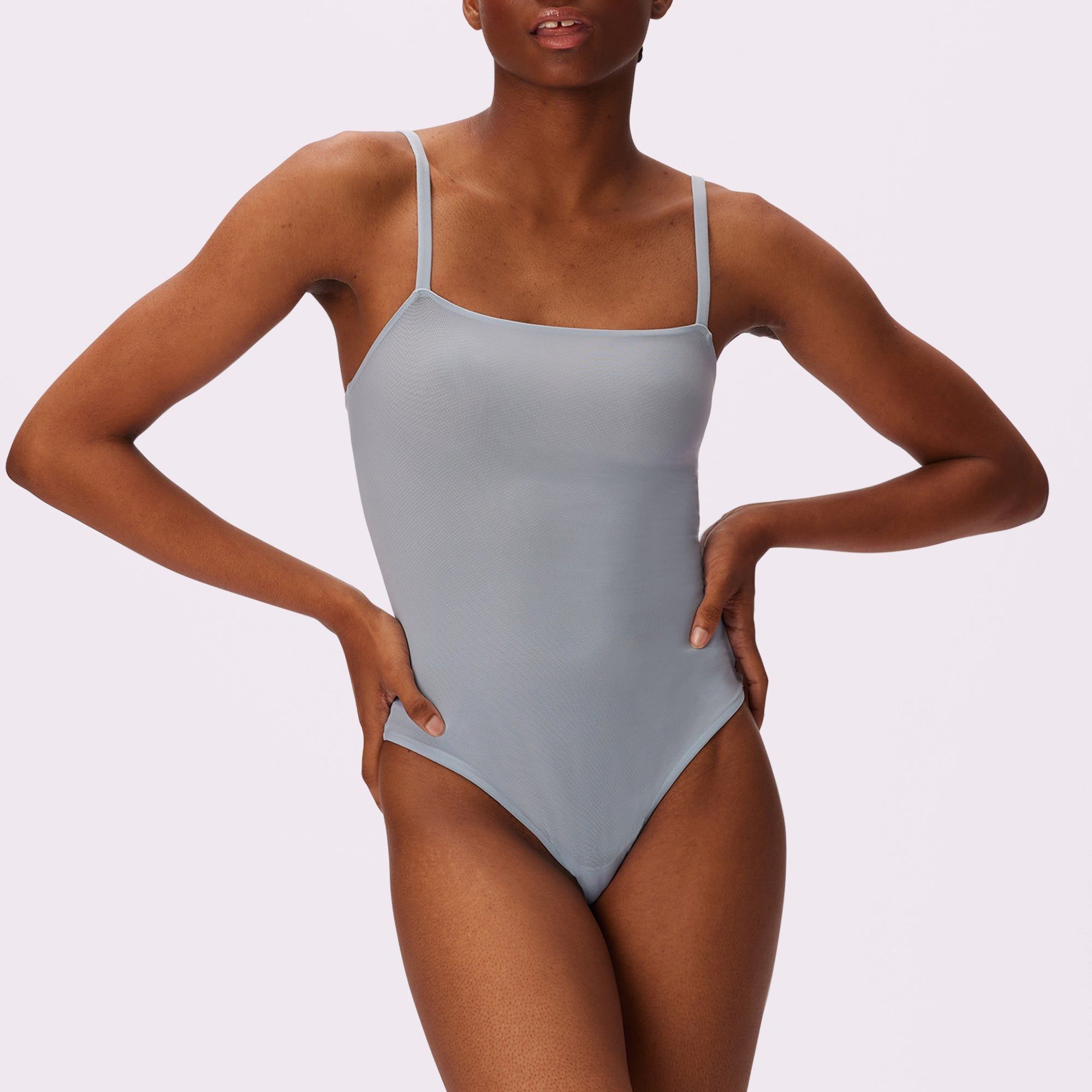 Silky Mesh Square Neck Bodysuit | Silky Mesh | Archive (Bubble Bath) sold by Parade