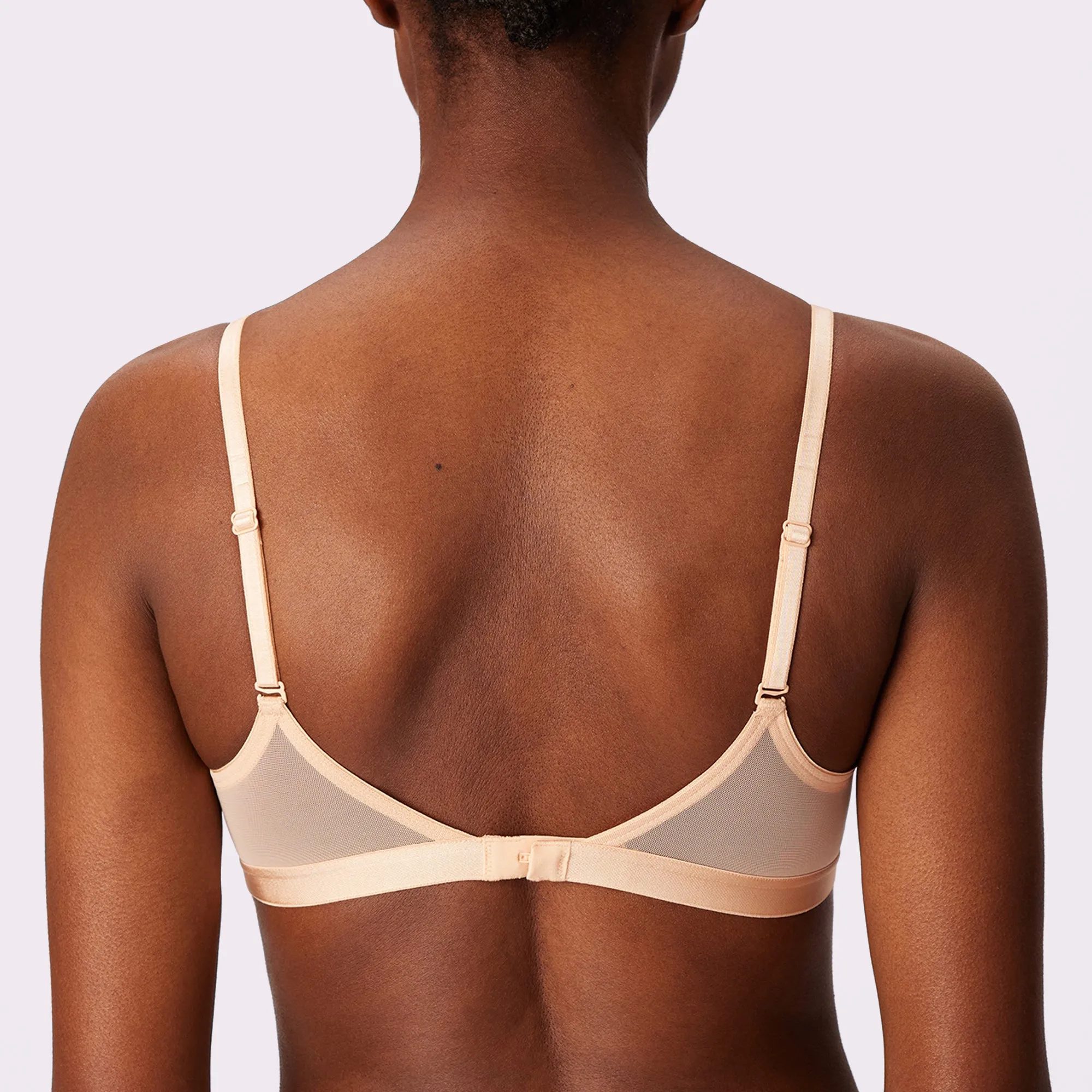 Triangle Bralette | Silky Mesh | Archive (Oatmilk) sold by Parade product image thumbnail 3