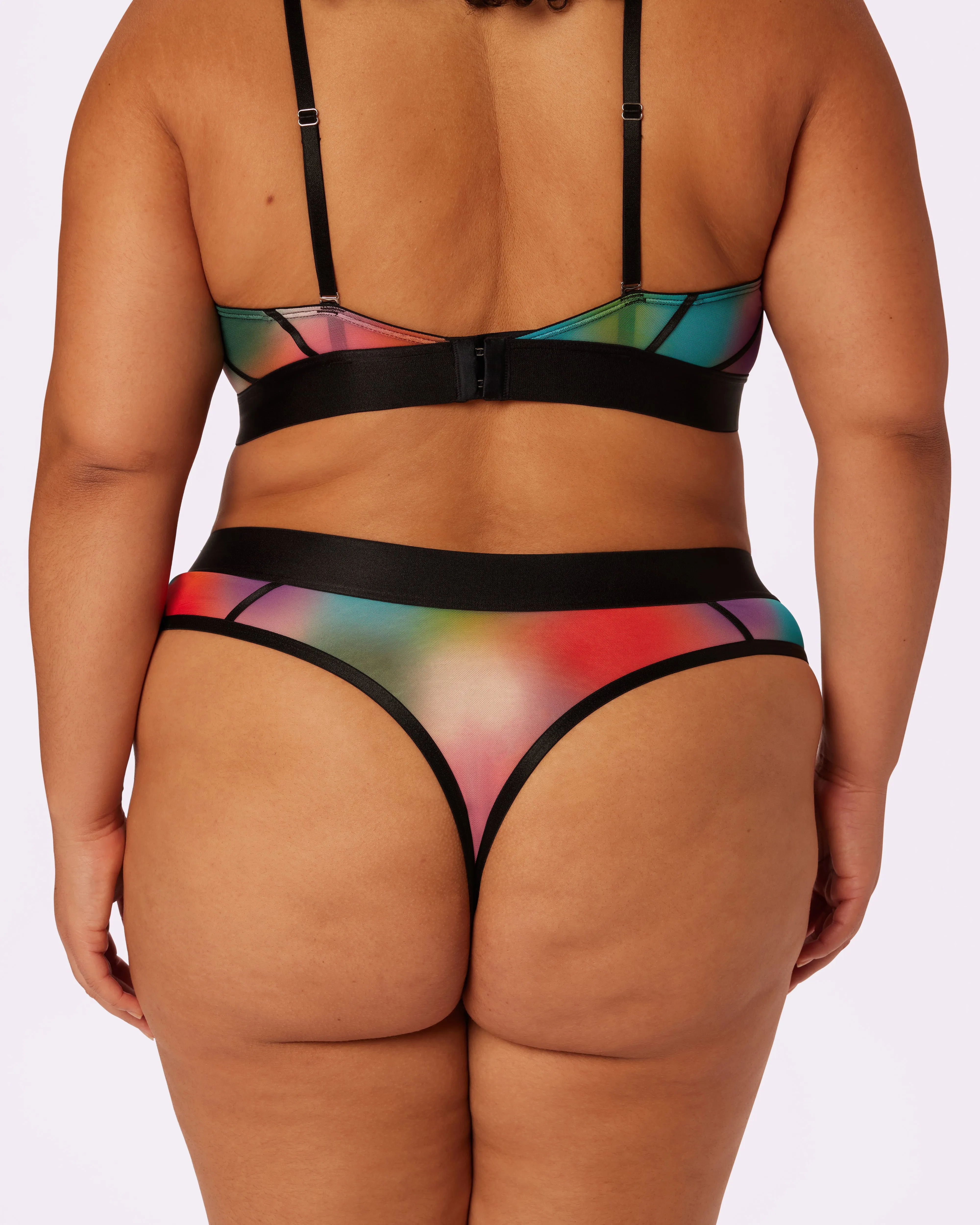 Sheer Sculpt Pop High Cut Thong | Silky Mesh (Supernova) sold by Parade product image thumbnail 3