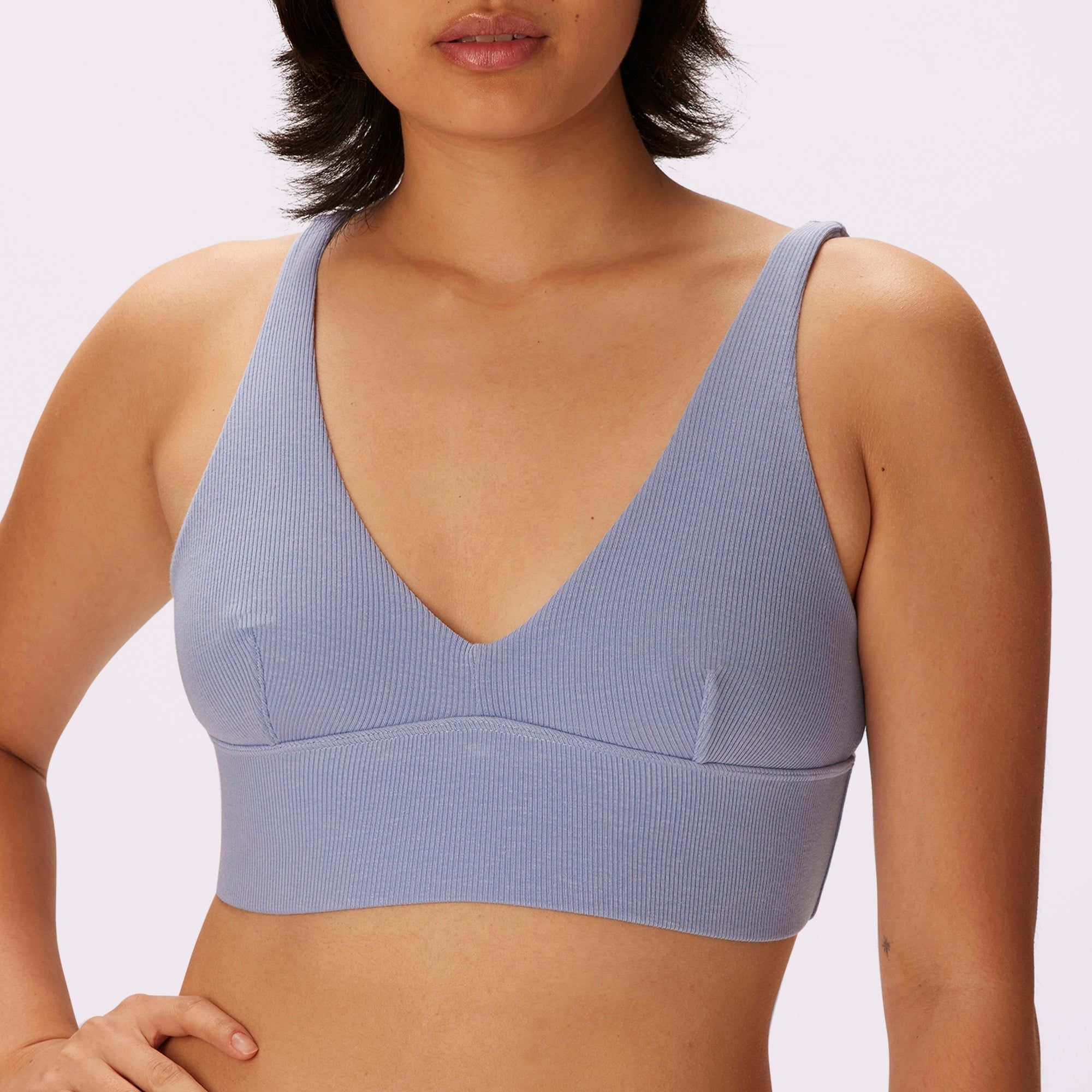 Lush Sculpt Plunge Longline Bralette | Lush Rib | Archive (Skydive) sold by Parade product image thumbnail 2
