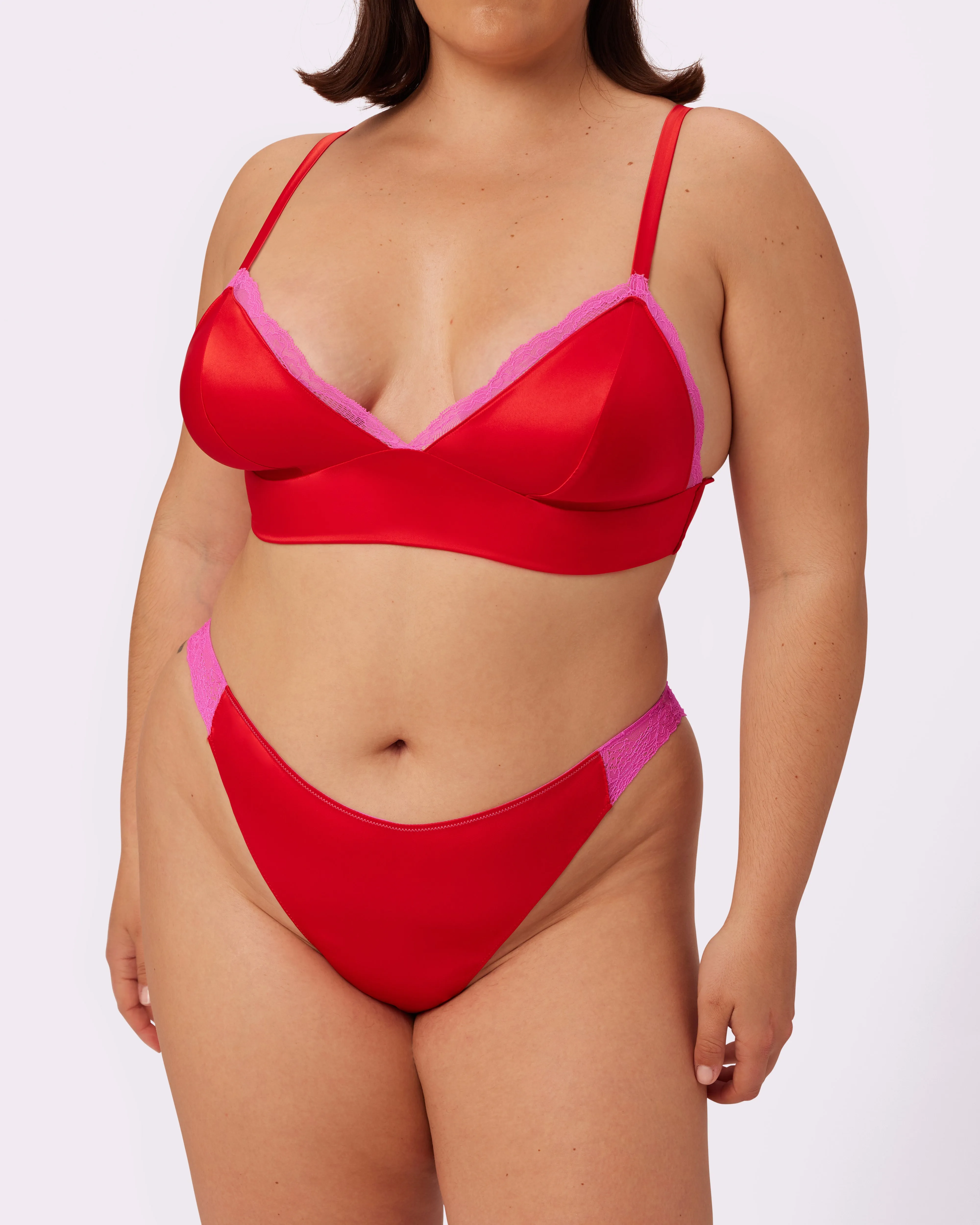 Luminous Lace Cheeky | Glow Satin (Red Rose) sold by Parade product image thumbnail 5