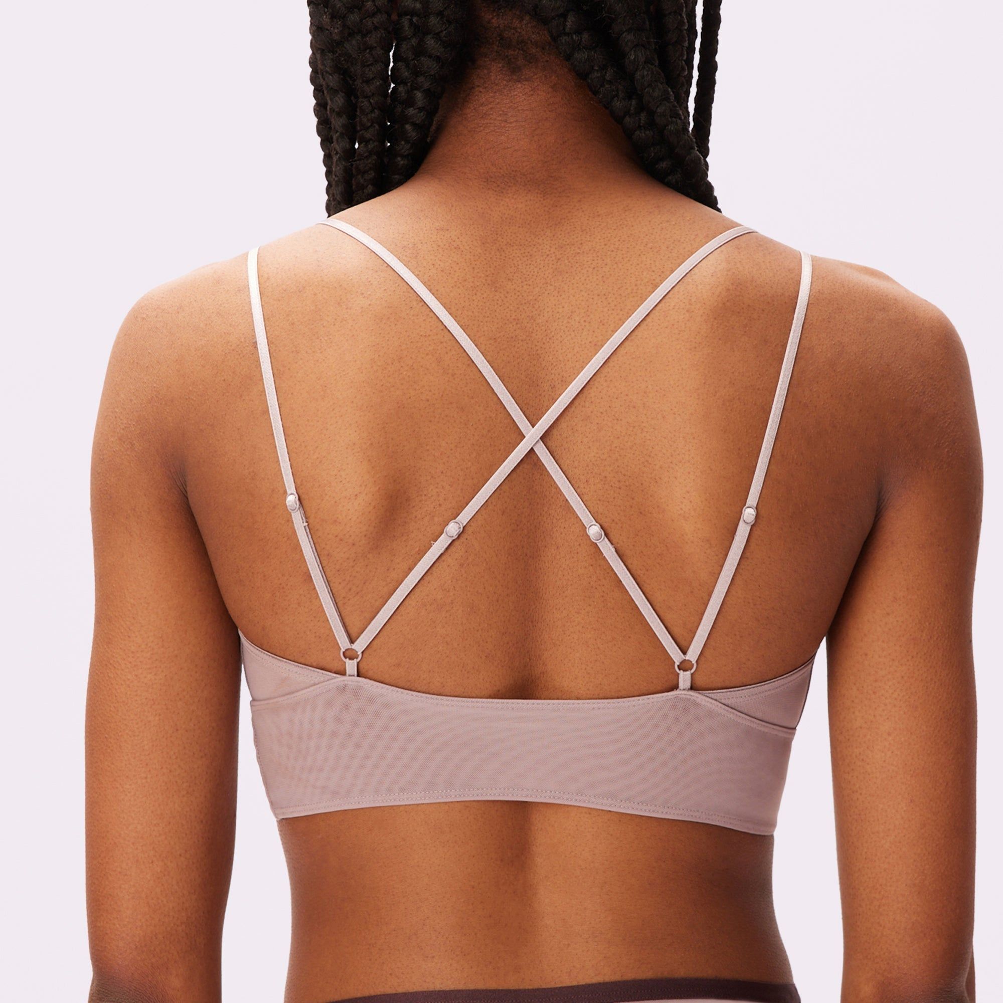 2+ Strappy Longline Bralette | Silky Mesh | Archive (Sandcastle) sold by Parade product image thumbnail 2